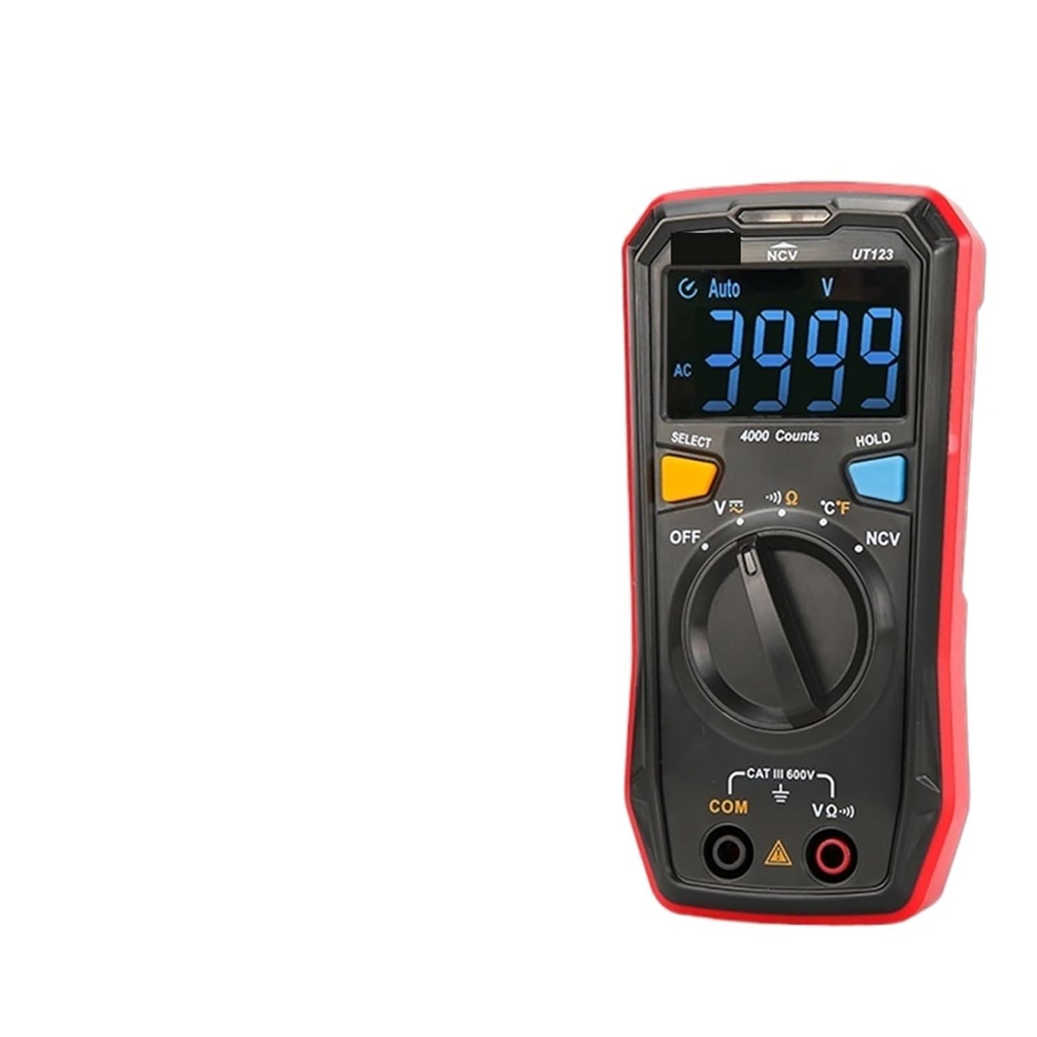 UT123 UT123D Mini Digital Multimeter Temperature Tester Data AC Voltmeter Pocket Voltage Ampere Ohm Meter(UT123D)