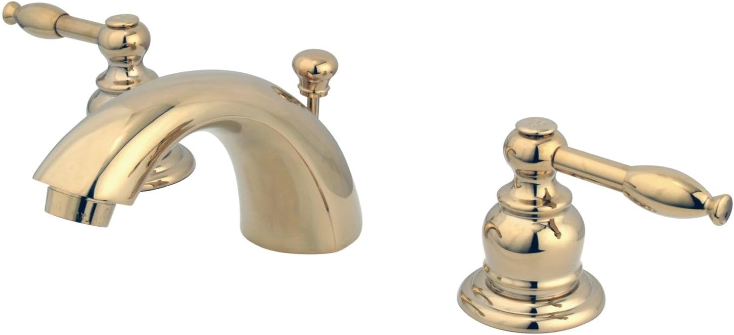 Kingston Brass KB952KL Knight Mini-Widespread Bathroom Faucet, 4.5 x 3.5 x 2.06, Polished Brass