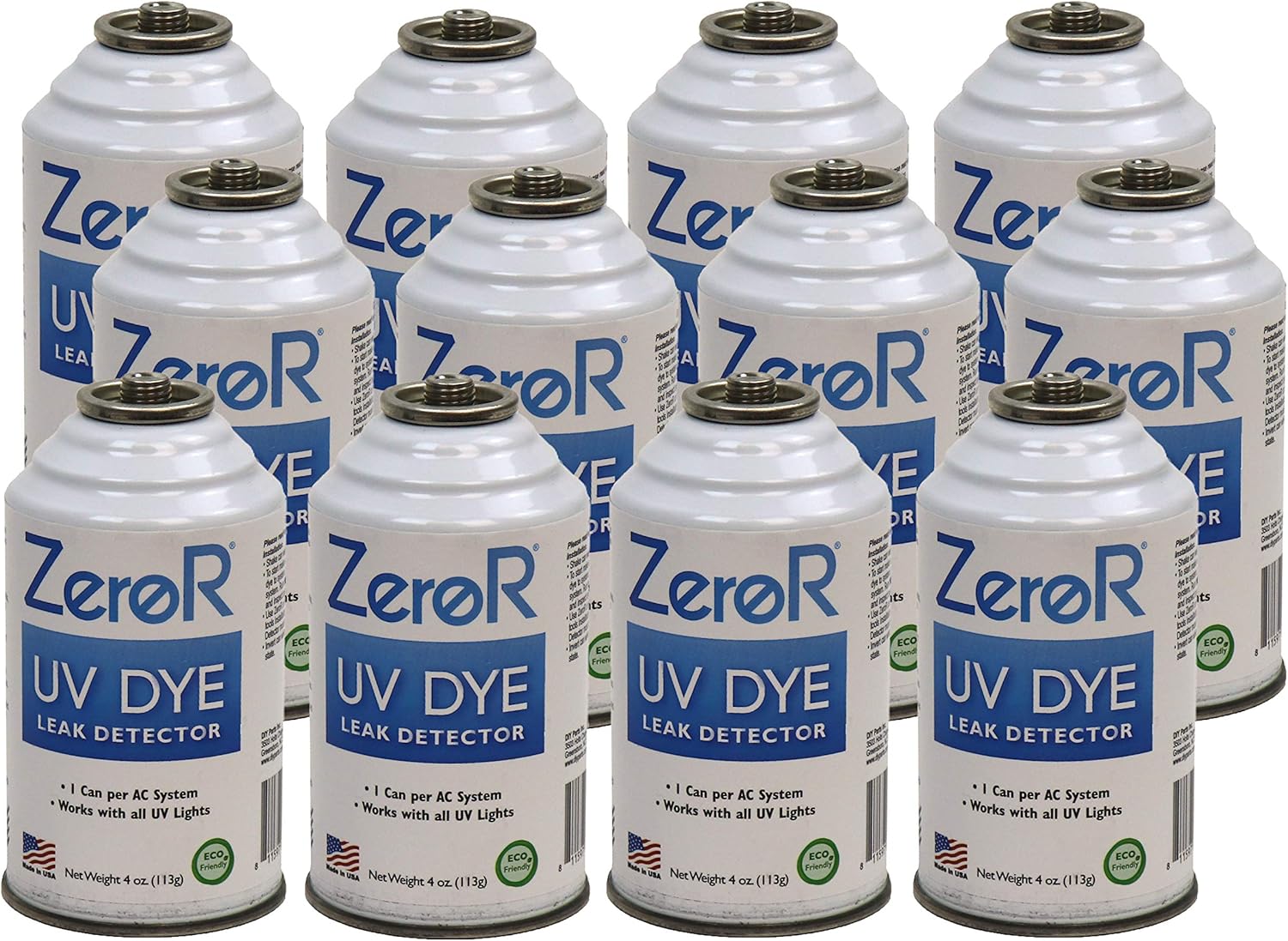ZeroR® AC UV Dye Leak Detector R134_ R12_ R22_ - 12 Can