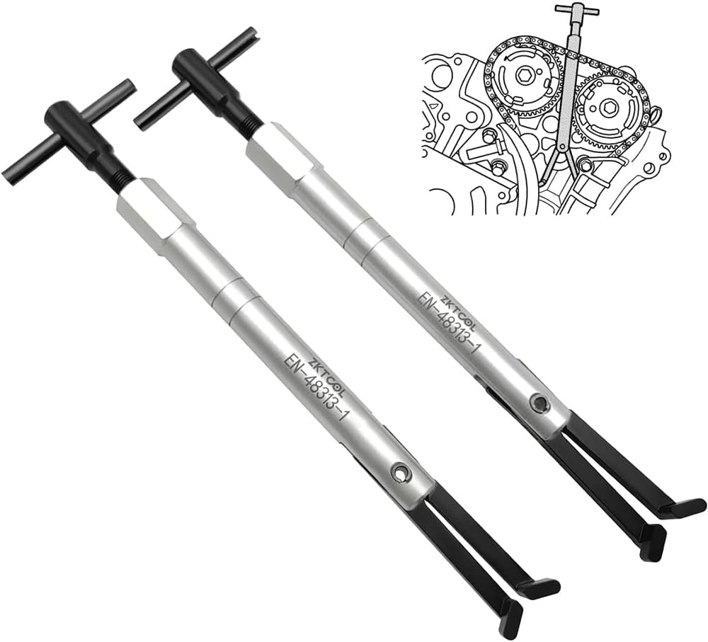 ZKTOOL 2PC EN-48313-1 Timing Chain Retainer Tool Set for 3.6L GM Cadillac, Buick, Saturn, Pontiac, Chevrolet, Chevy Camaro,Impala,Canyon,Colorado,Equinox,Lacrosse,Terrain,Acadia,Enclave,Traverse,CTS