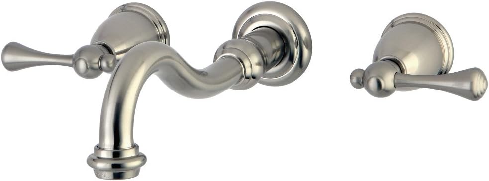 Kingston Brass KS3128BL Vintage Wall Mount Bathroom Faucet, 8-5/16