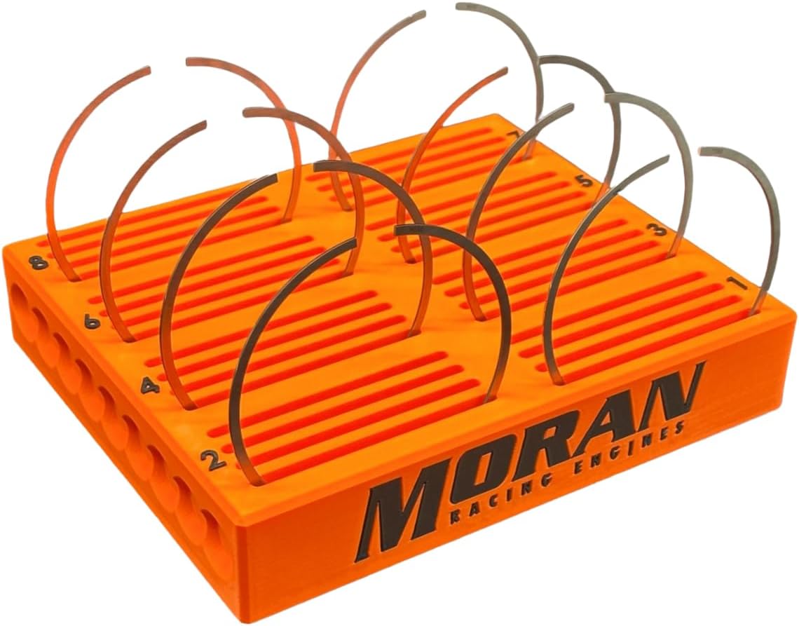 Moran Racing Engines Piston Ring Organizer | Universal Fit | Anti-Slip Pads | Holds Rings for Up to 8 Pistons