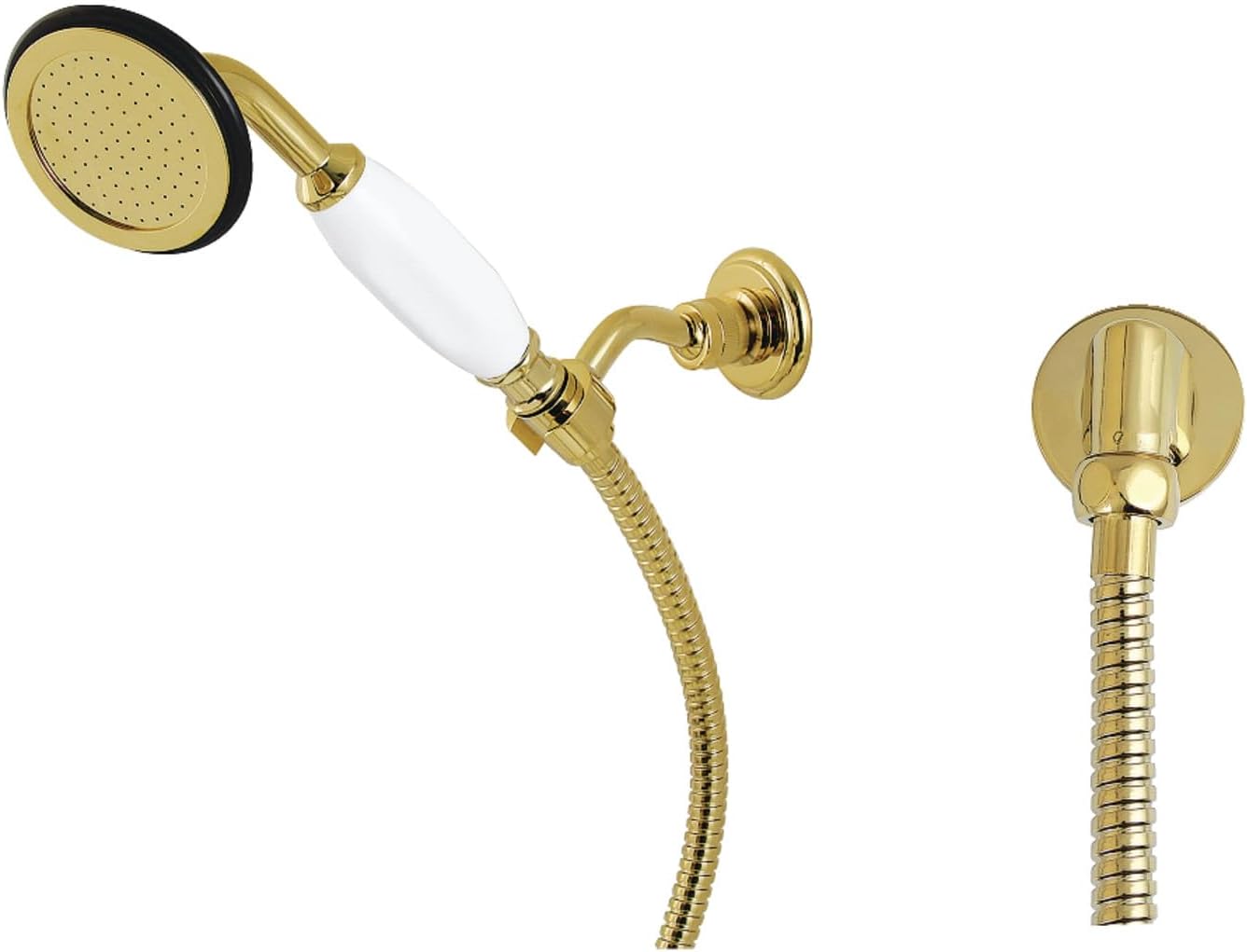 Kingston Brass KX10202BE Vintage Hand Shower Kit, Polished Brass
