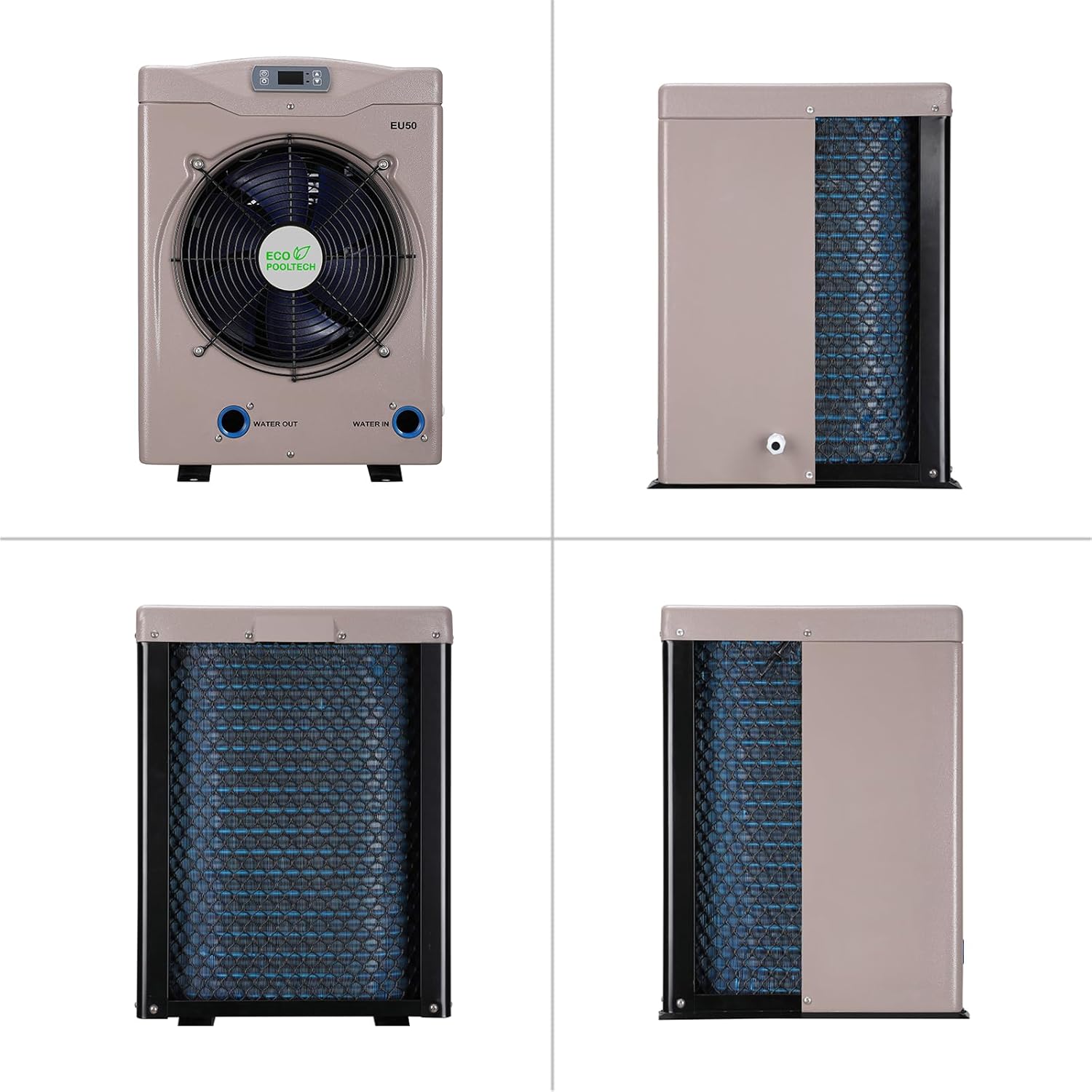 Pool Heater for Above Ground Pools, 14000BTU Electric Swimming Pool Heat Pumps for Inflatable Pools up tp 5000gallons,110V-120V/60Hz Portable Pool Warmers