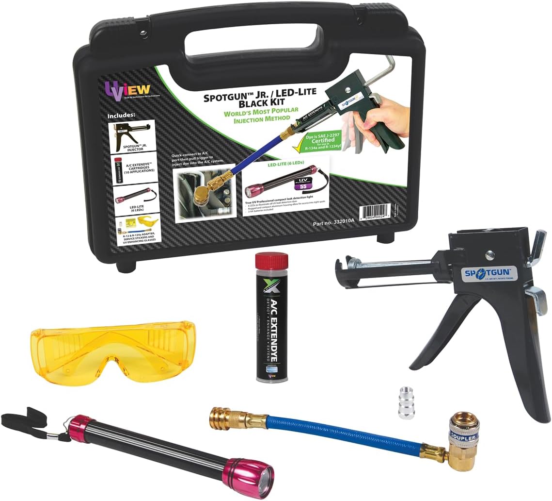 UVIEW UVU332010A Leak Detection Kit (Spotgun Jr. with True UV LED Lite and ExtenDye)