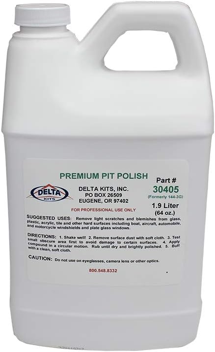 Delta Kits Premium Pit Polish - Professional Windshield Repair Product - 64 oz