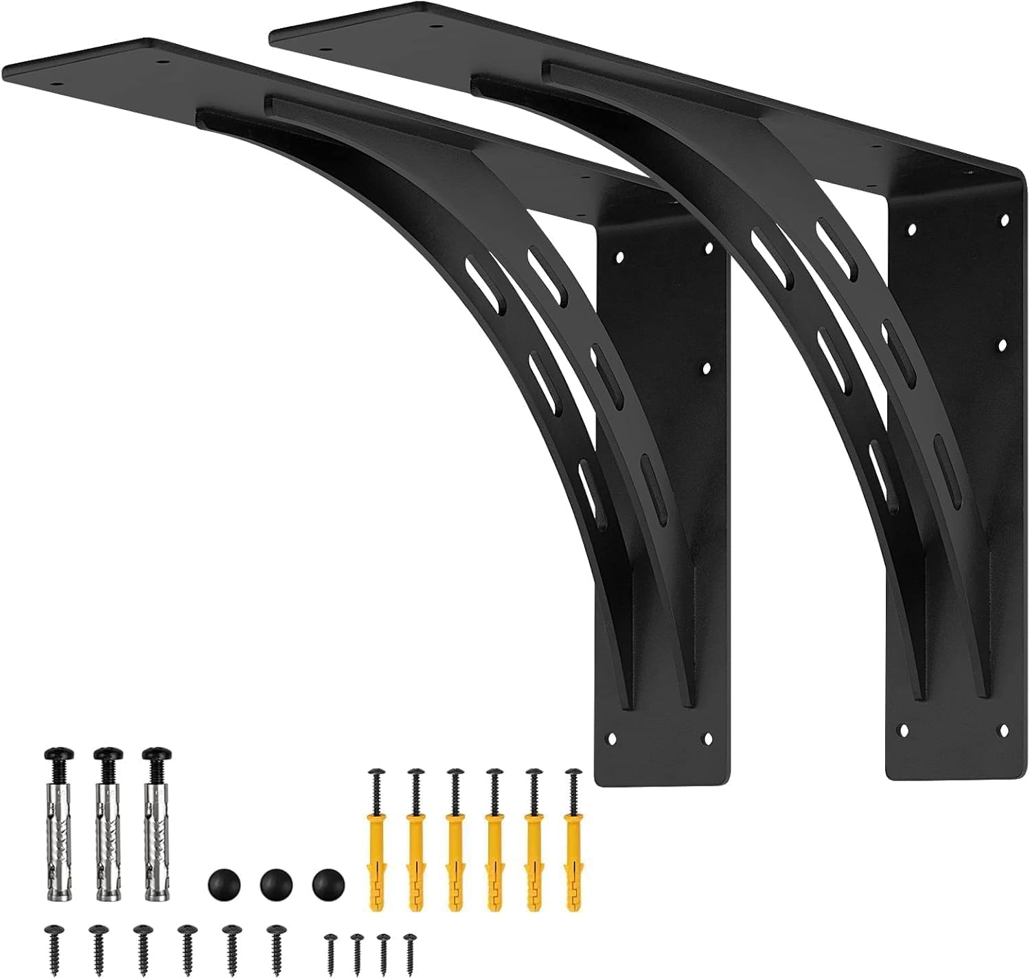 30 inch x 18.8 inch Heavy Duty Shelf Brackets , Max Load 1100 Lbs ,Premium Alloy Metal Mantel Brackets (Set of 2) Fireplace Mantel Brackets (Thickness 0.32 inch/ 8mm)