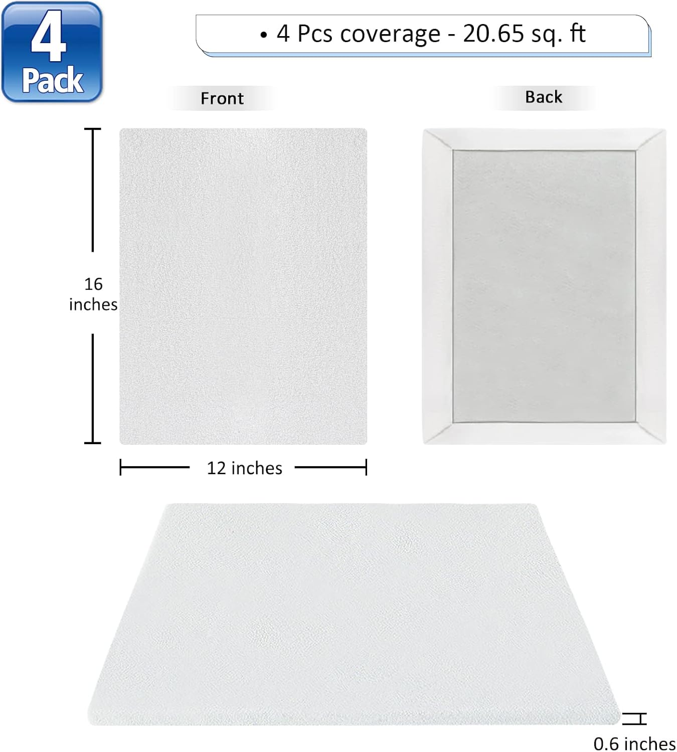 BXI Quilt Design Wall, Thick Sturdy Flannel Quilters Design Board, 31.5 x 23.6 x 0.6 inches, 4 Pcs, Portable Quilting Wall Panels Hold Fabric Firmly, Sewing Quilting Supplies for Quilt Block Projects