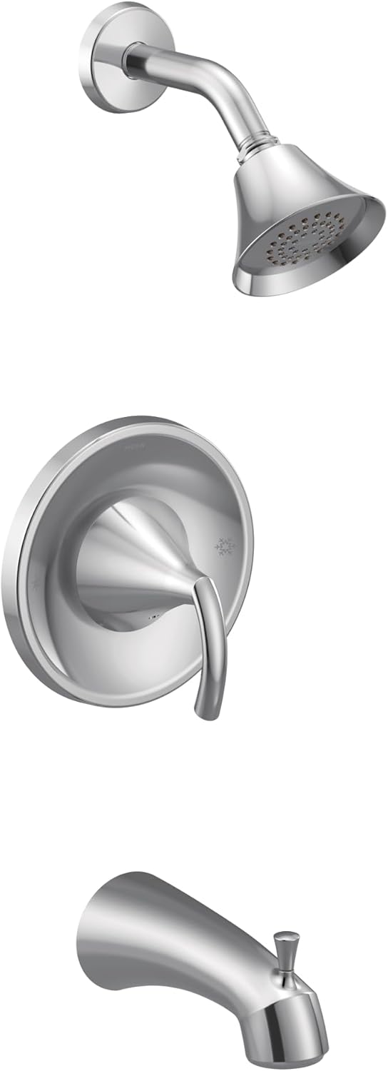 Moen Glyde Chrome 1-Handle Posi-Temp Tub and Shower Trim, Valve Required, T2743