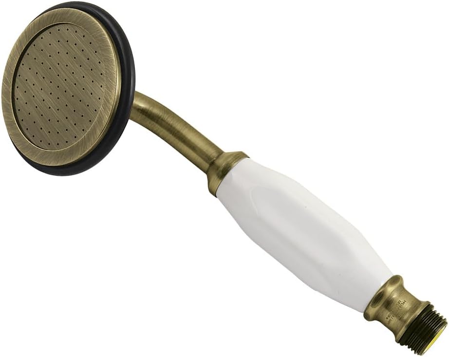 Kingston Brass ABT1020-3 Vintage Single Function Round Hand Shower in Antique Brass