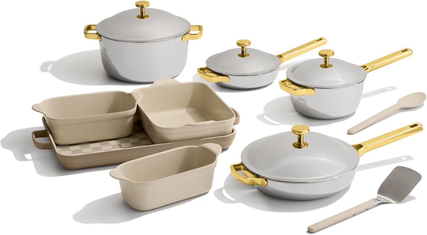 Our Place 15-Piece Titanium Pro Cookware & Bakeware Set | Tri-Ply Titanium & Stainless Steel Nonstick Fry Pans & Pots | Ceramic Nonstick Bakers & Griddle Pan | Non-toxic, PFAS-Free | Char