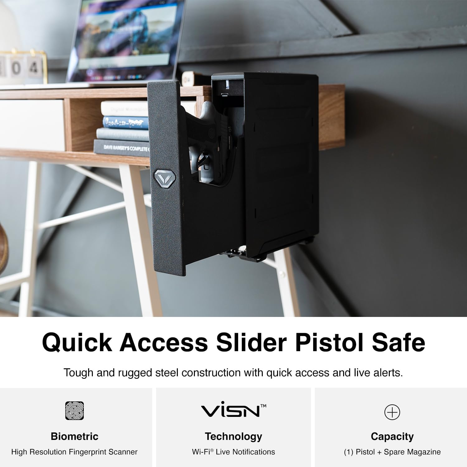 VAULTEK Smart Handgun Safe Biometric WiFi Auto-Open Slider