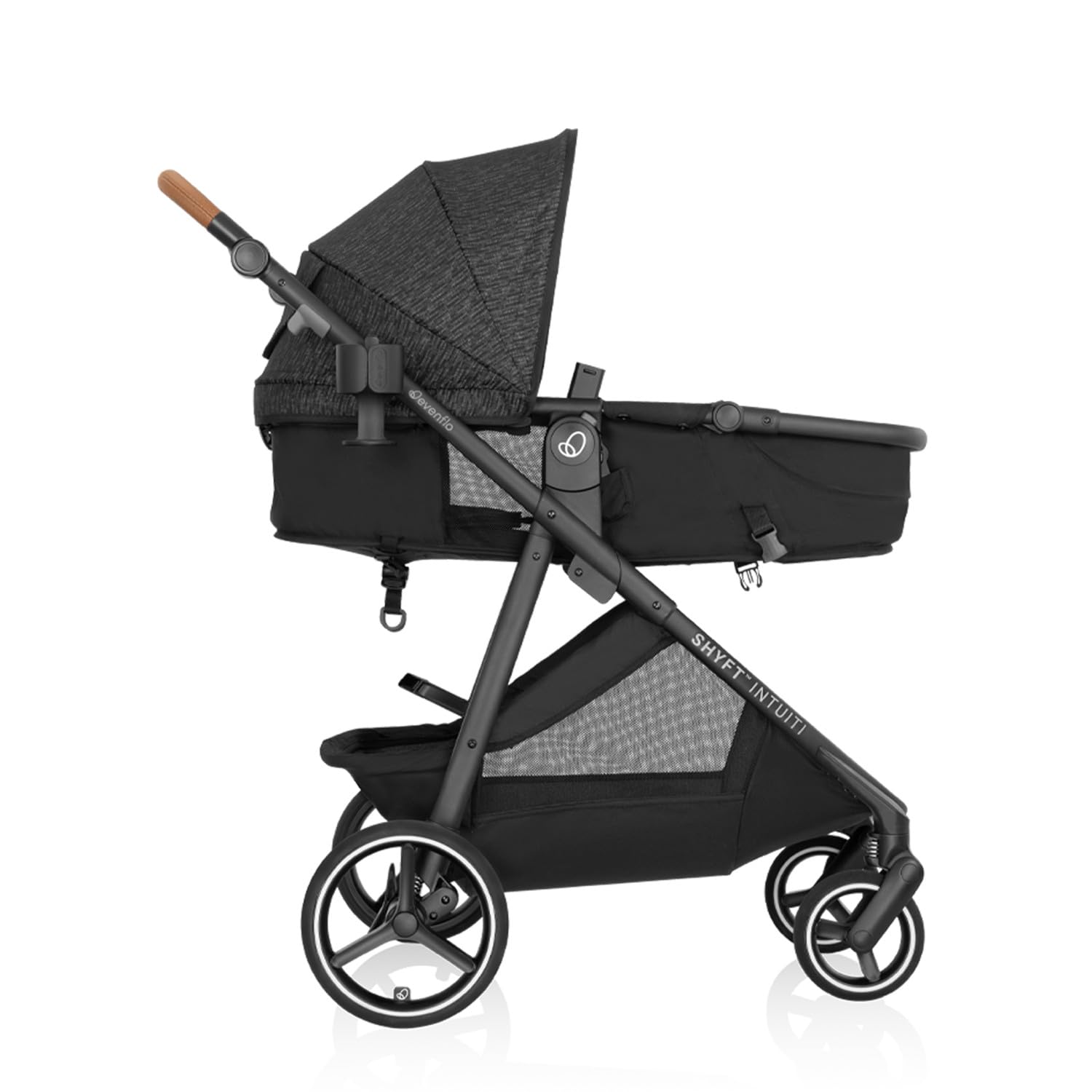 Evenflo Shyft Intuiti Travel System with Rotating Car Seat, Black
