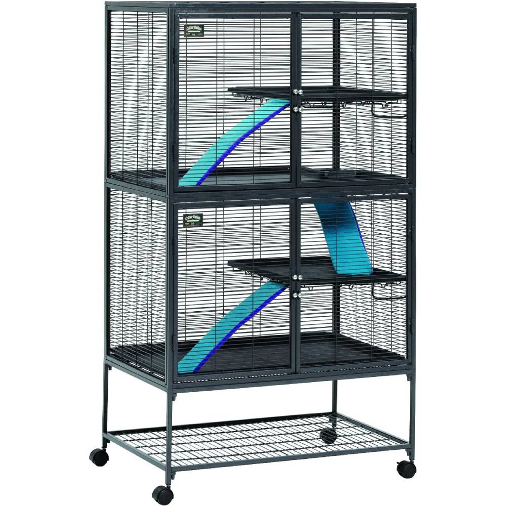 MidWest Critter Nation Double Cage, 4 Tiers, for Rats, Ferrets, Chinchillas