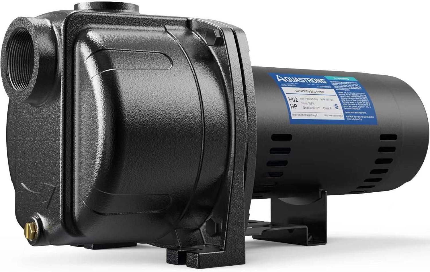 AQUASTRONG 1.5 HP Jet Pump, 4250 GPH, Cast Iron, 115/230V