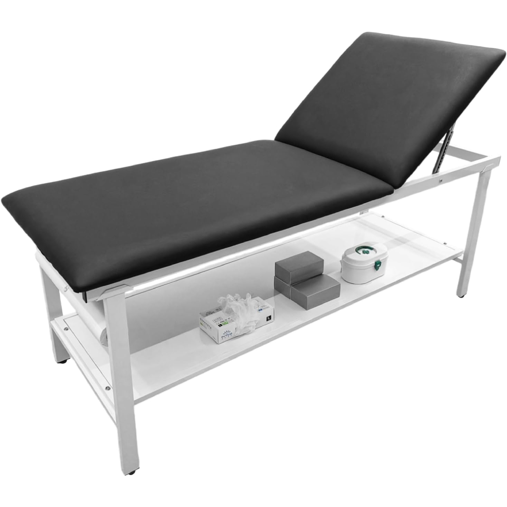Adjustable Exam Table, Paper Roll Dispenser, 400 LBS Capacity