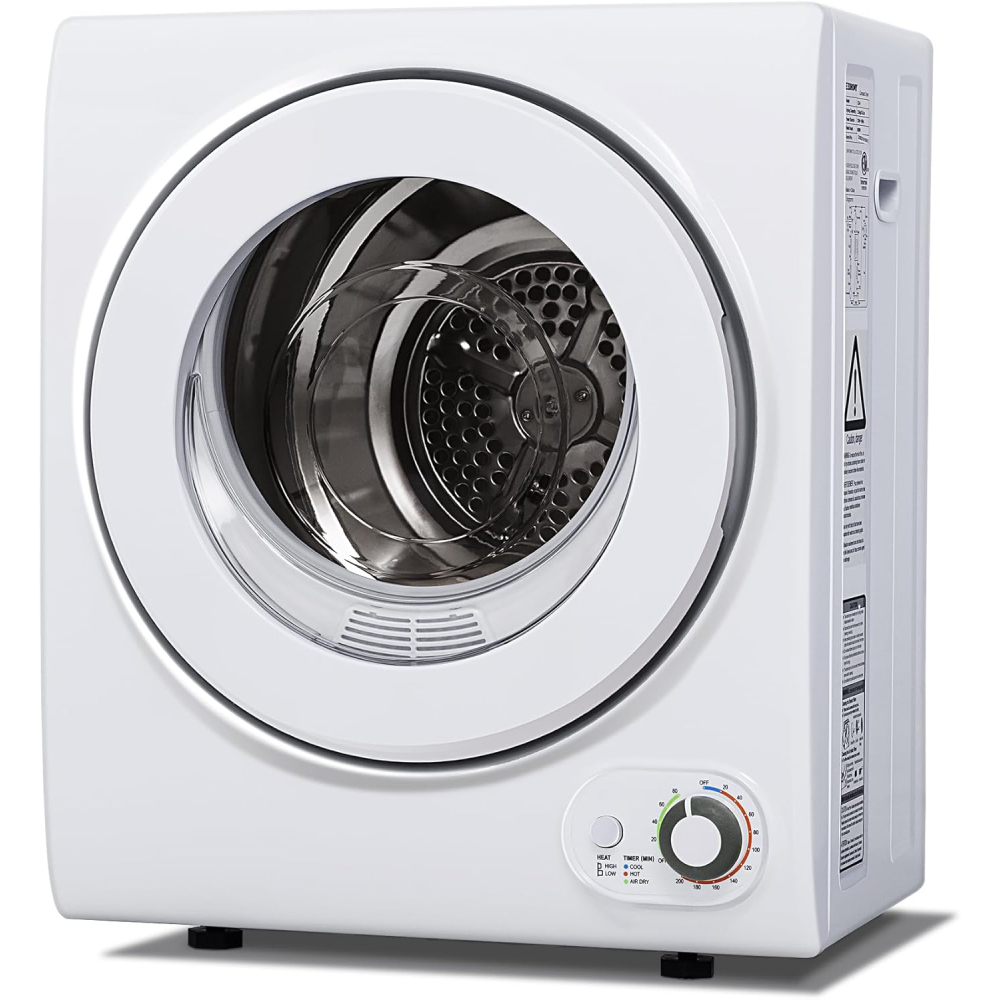 Euhomy Portable Clothes Dryer 1.5 cu.ft 850W Stainless Tub 110V
