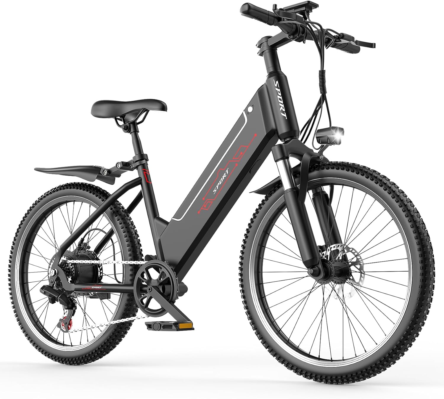Electric Bike 1500W 480Wh Battery 28MPH 26