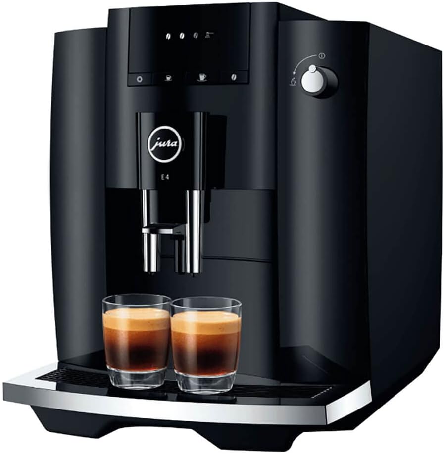 Jura E4 Automatic Coffee Machine Piano Black 120V