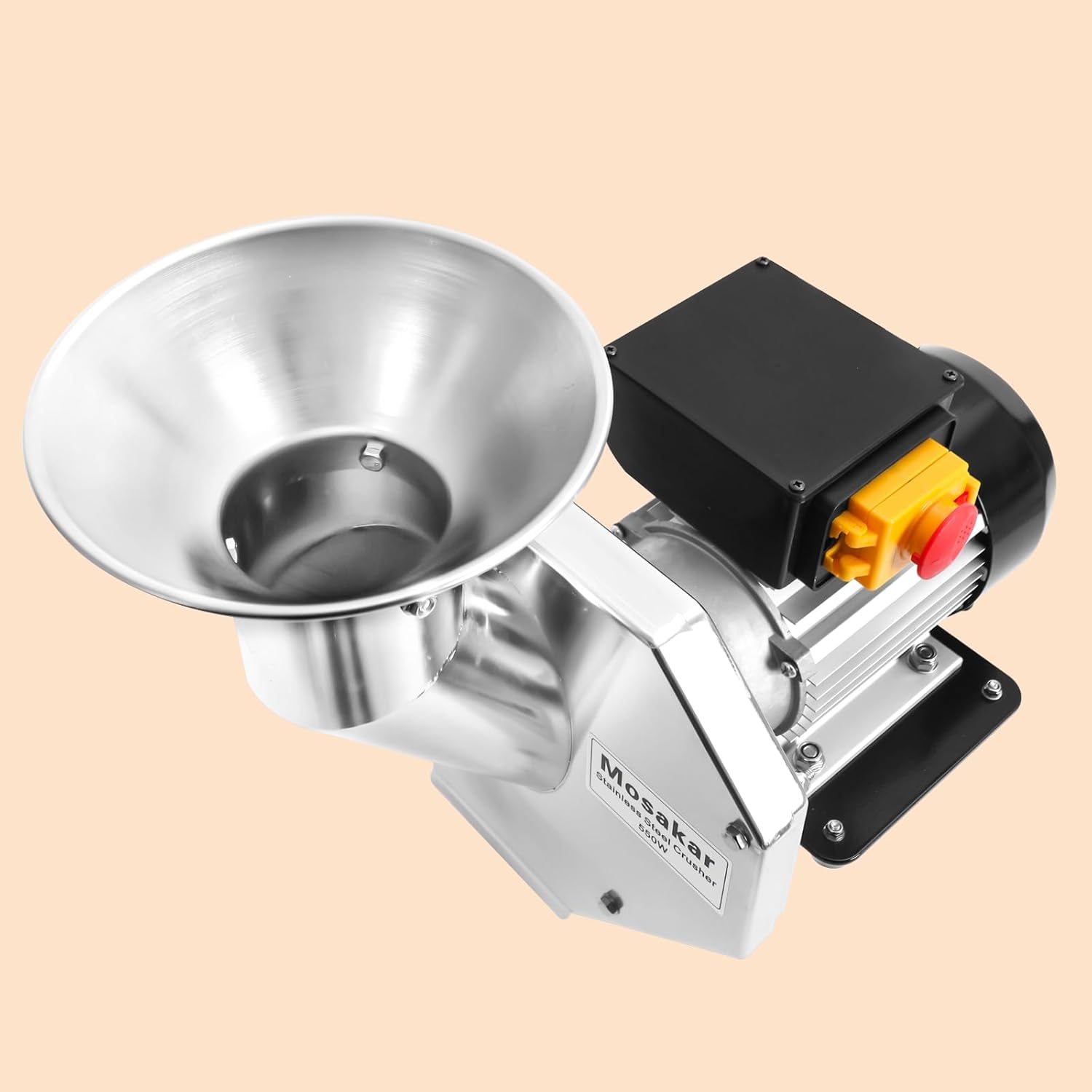 Mosakar 550W Fruit Crusher, Stainless Steel, for Wine & Juice