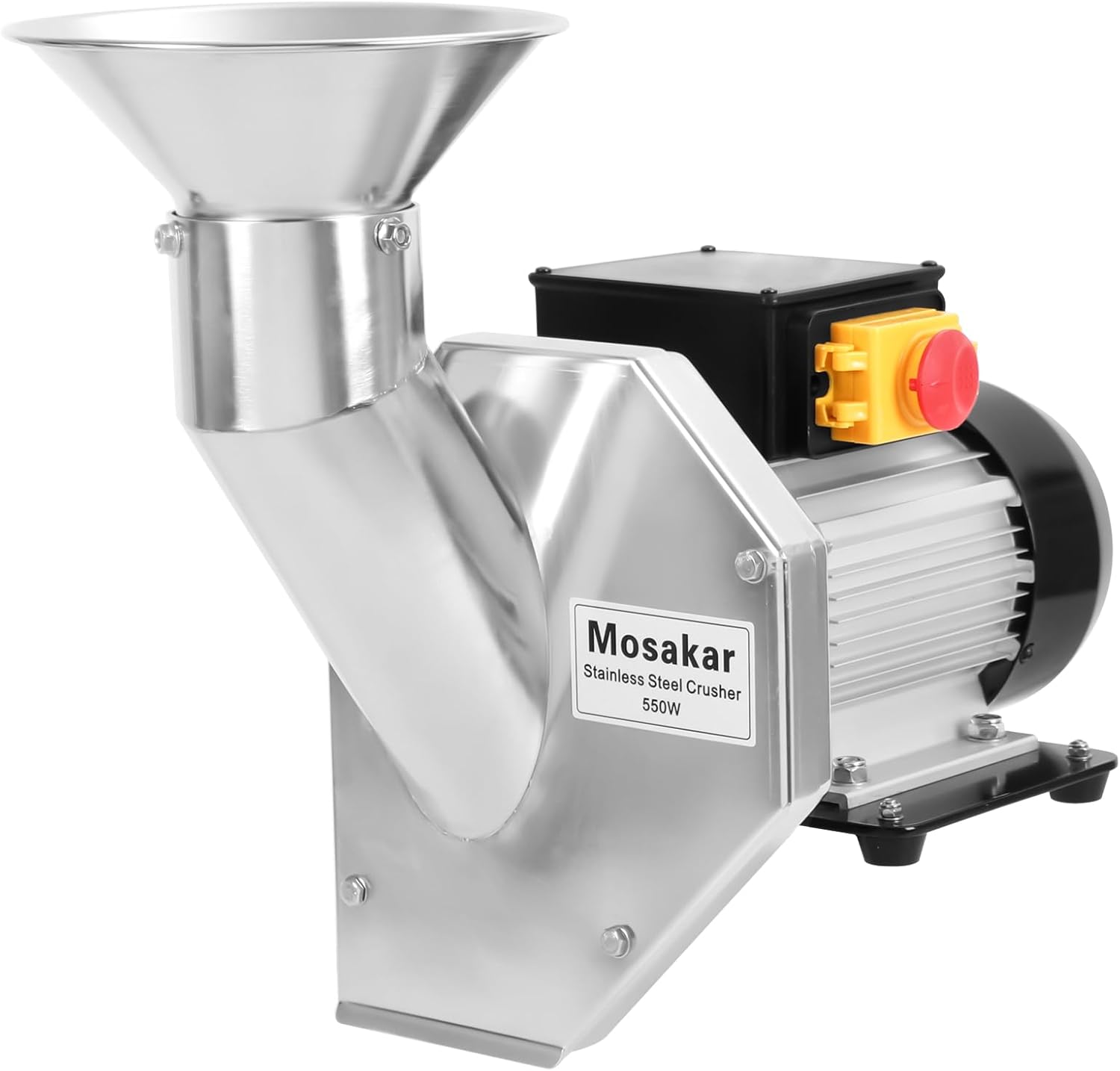 Mosakar 550W Fruit Crusher, Stainless Steel, for Wine & Juice