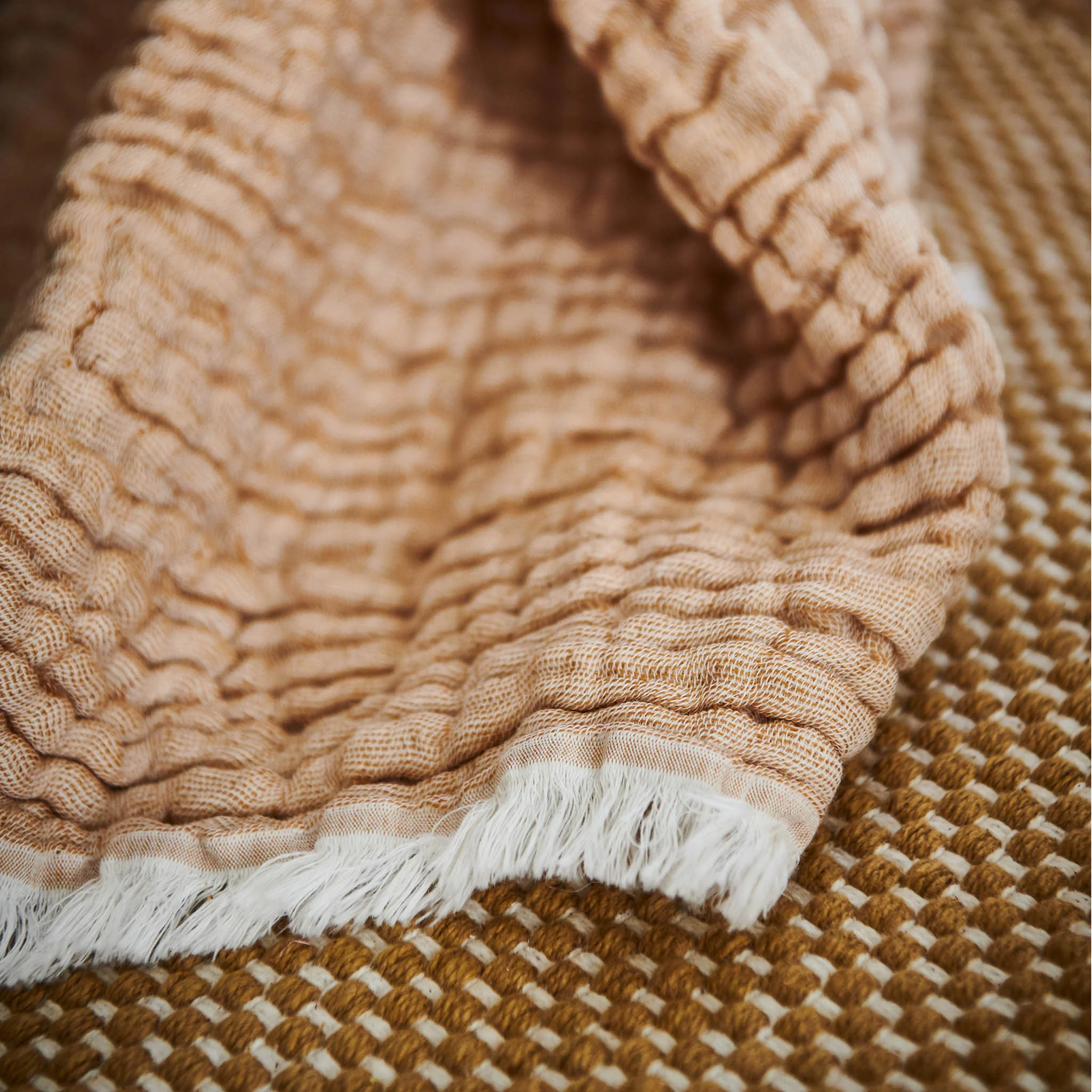 Musselin-Kinderdecke Coco  [Ocker/Natur]