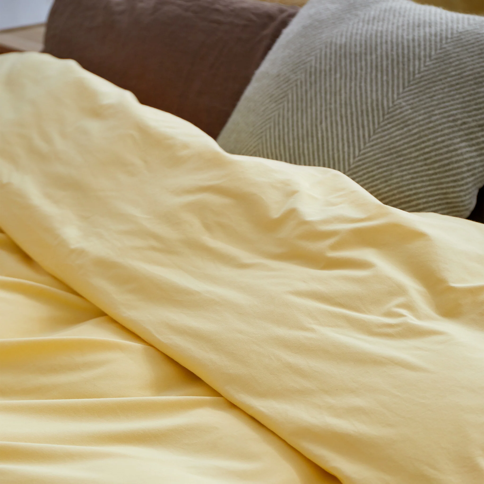 Baumwoll-Bettwsche-Set Mata [Sandgelb]