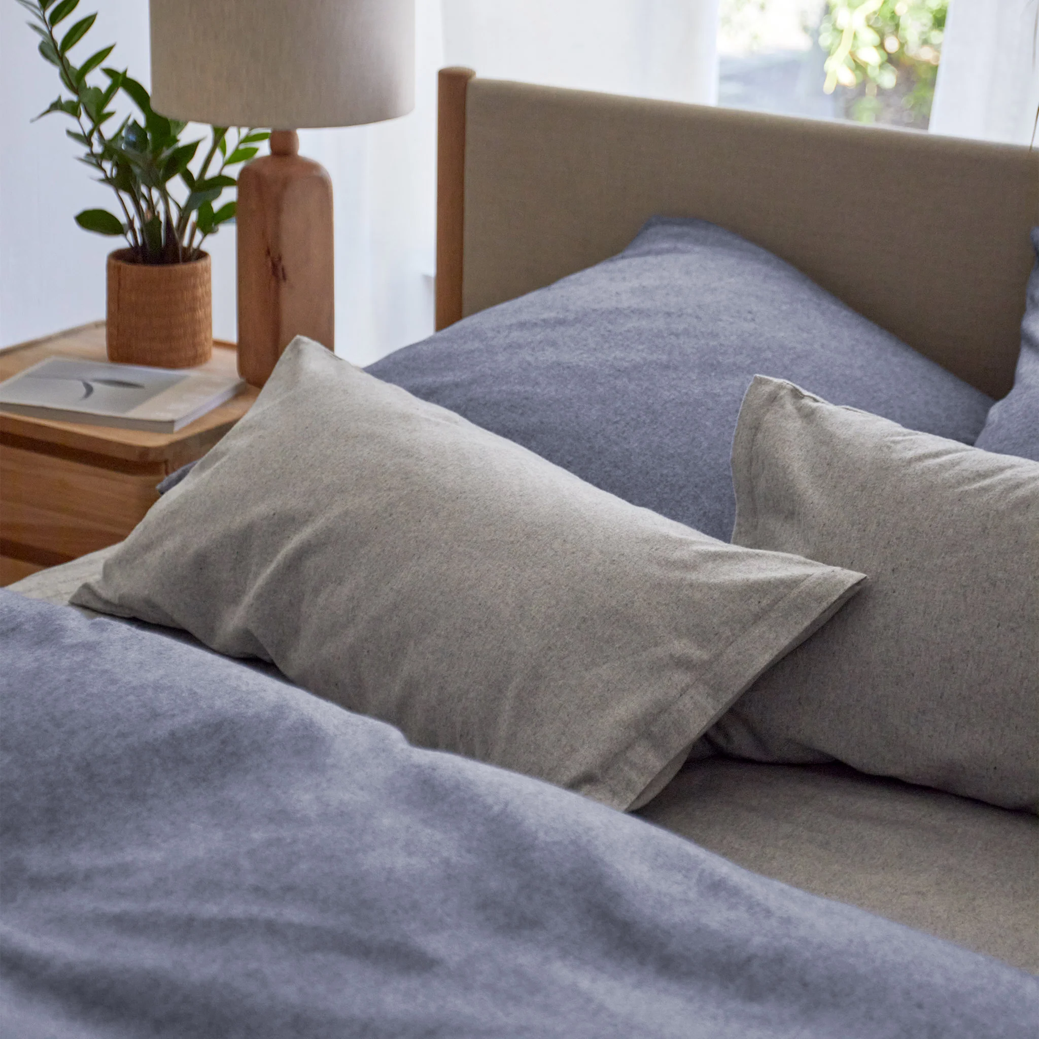 Flanellbettwsche-Set Melloa [Hellgrau]
