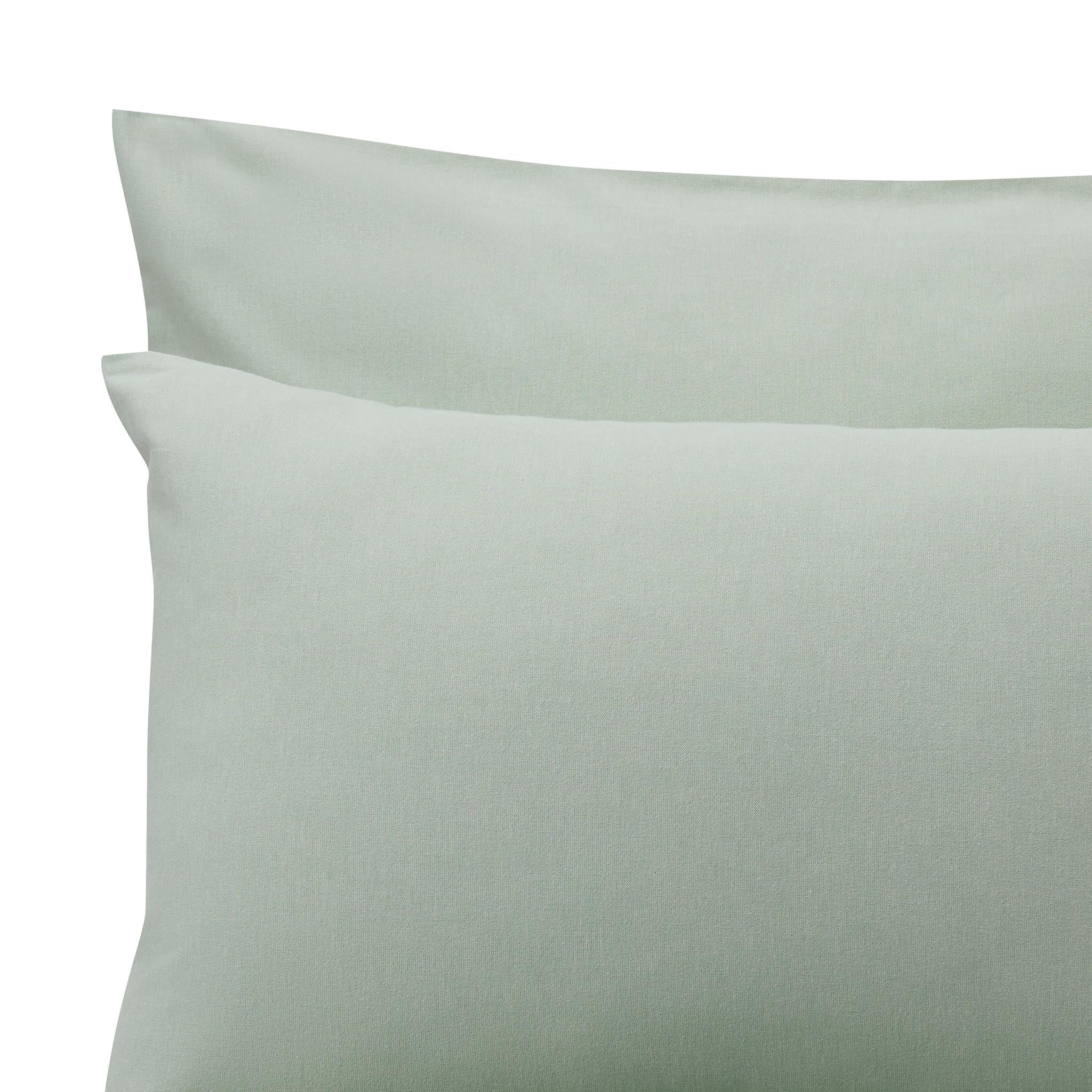 Flanell-Bettwsche Vilar [Salbeigrün]