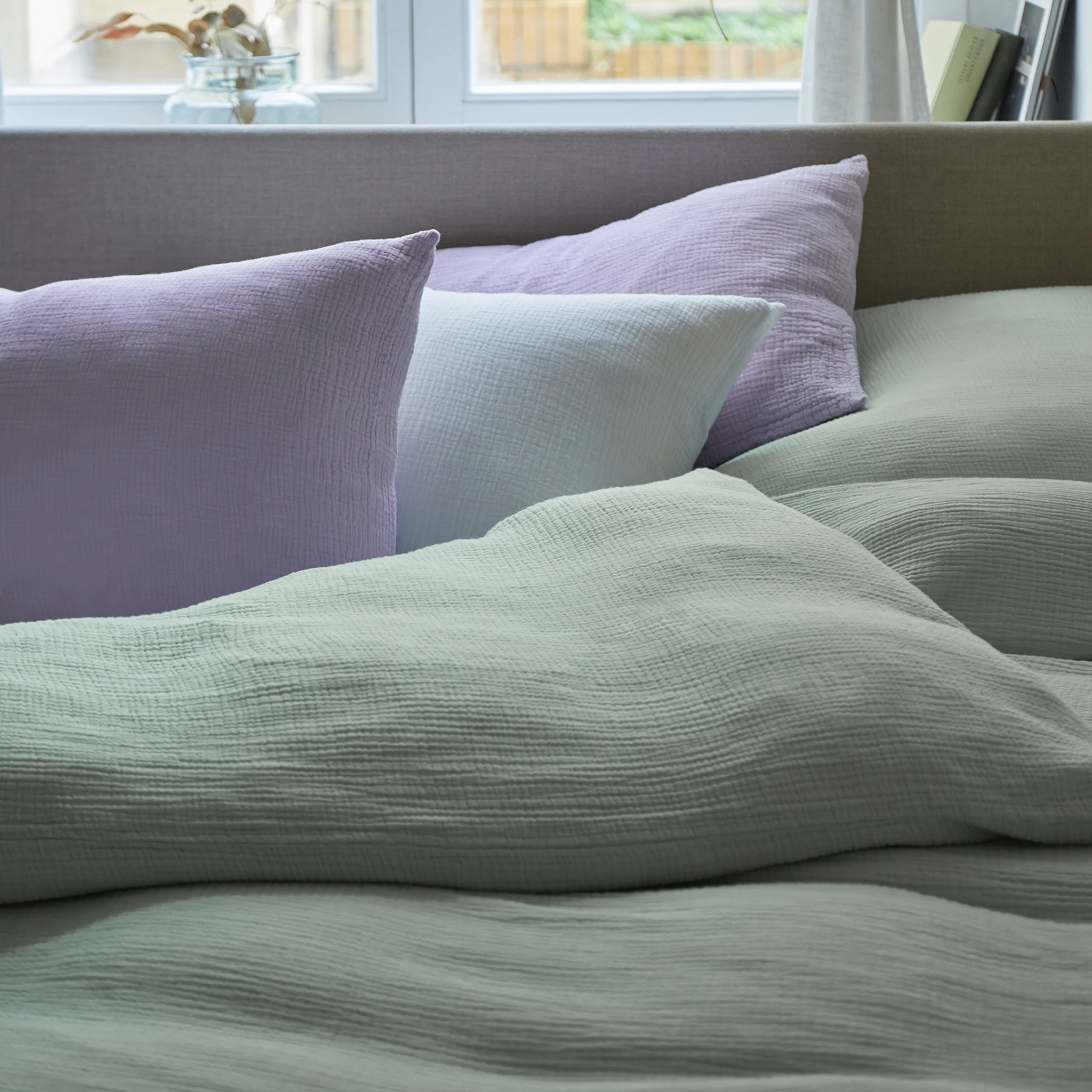 Musselin-Bettwsche-Set Trofa [Pistazie]