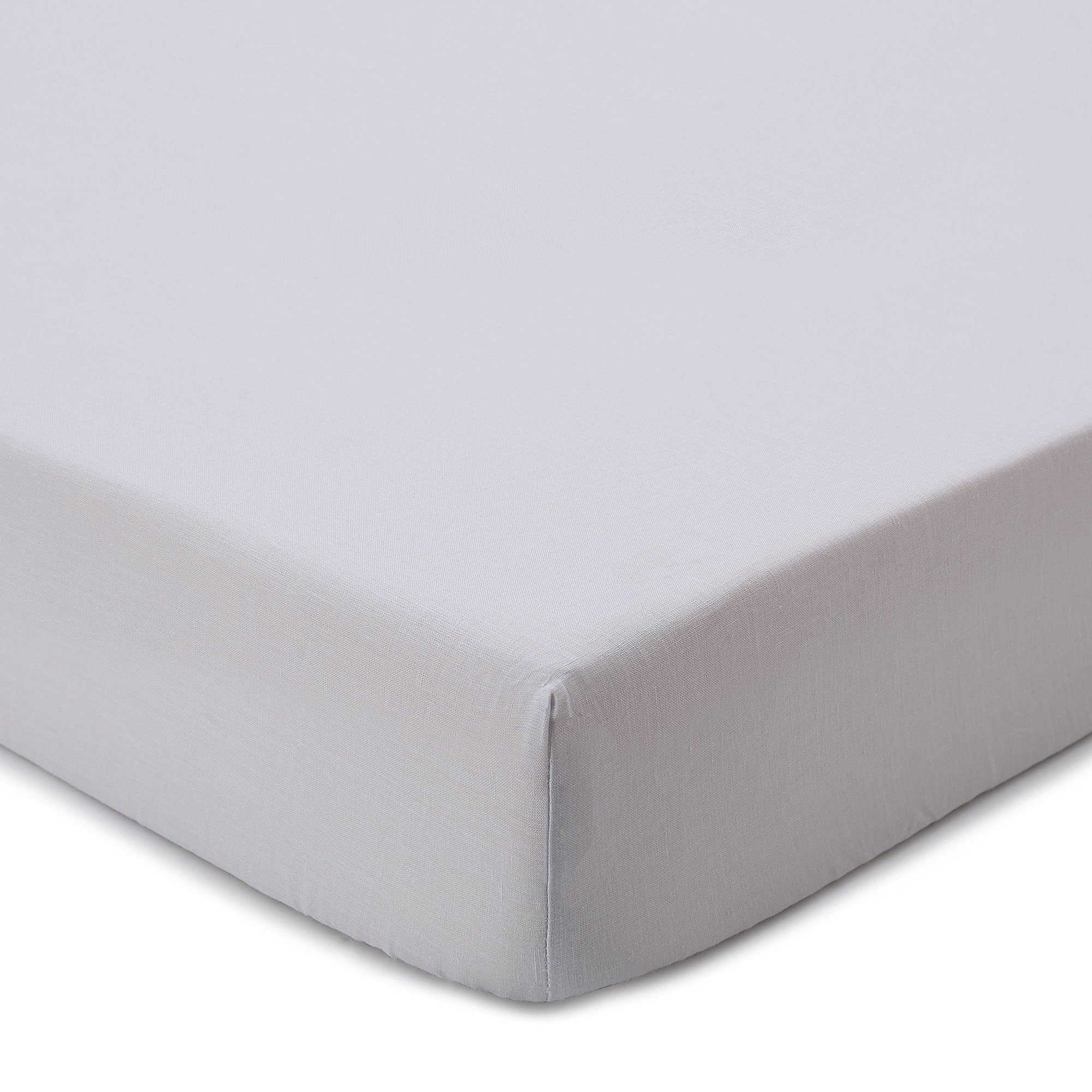 Signature Leinen-Spannbettlaken Toulon [Hellgrau]