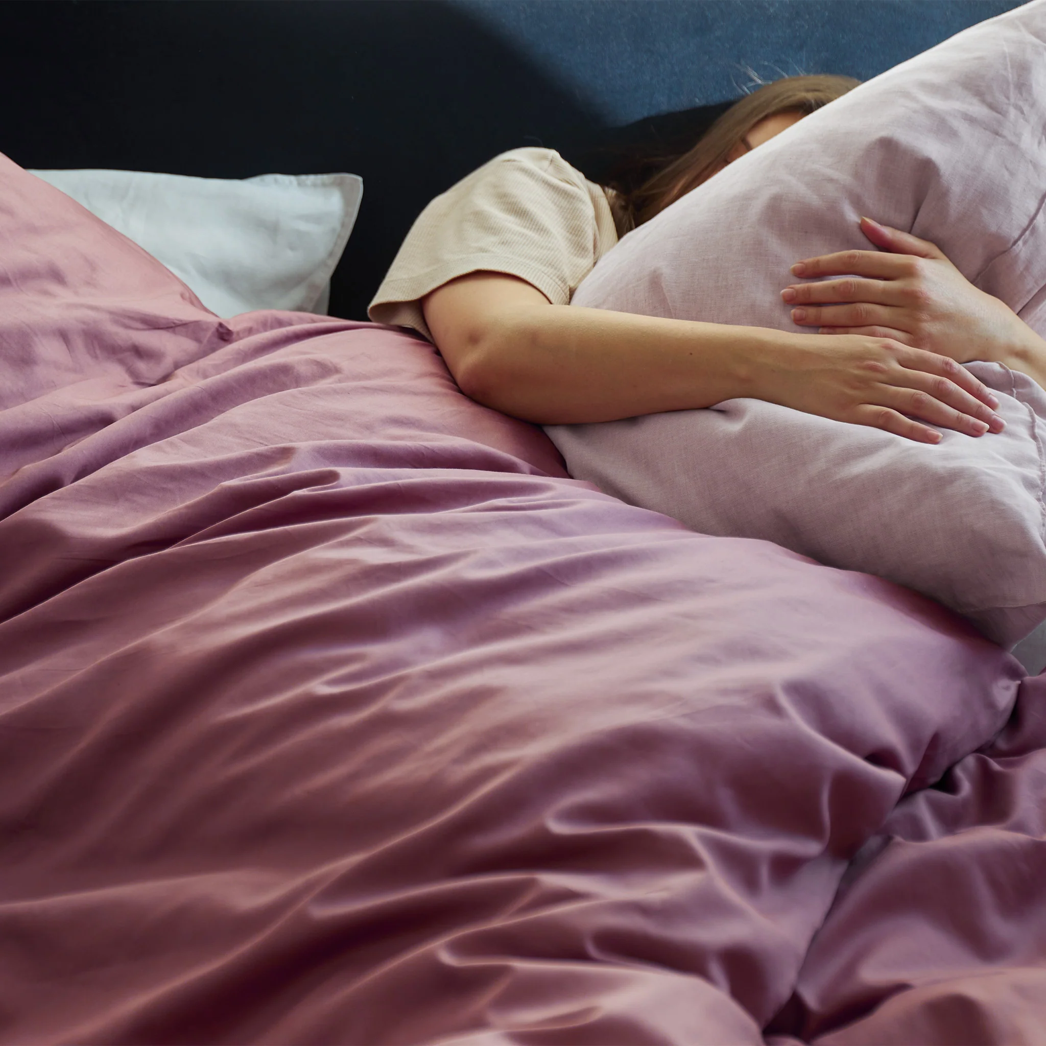 Satin-Bettwsche Oufeiro [Dunkles Taupe]