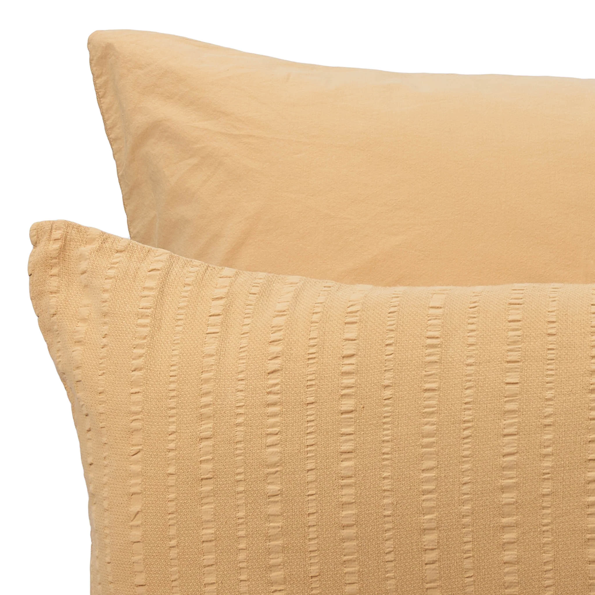 Seersucker-Bettwsche Serras [Blasses Ocker]