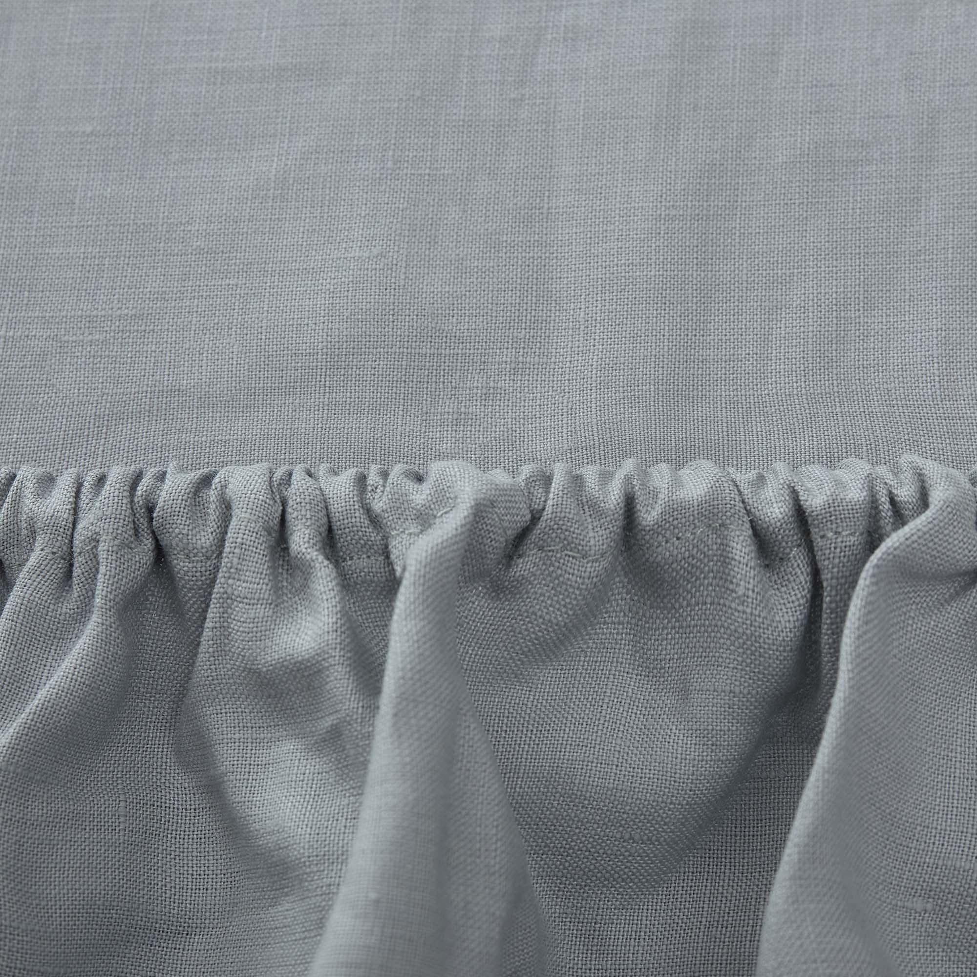 Signature Leinen-Spannbettlaken Toulon [Grüngrau]