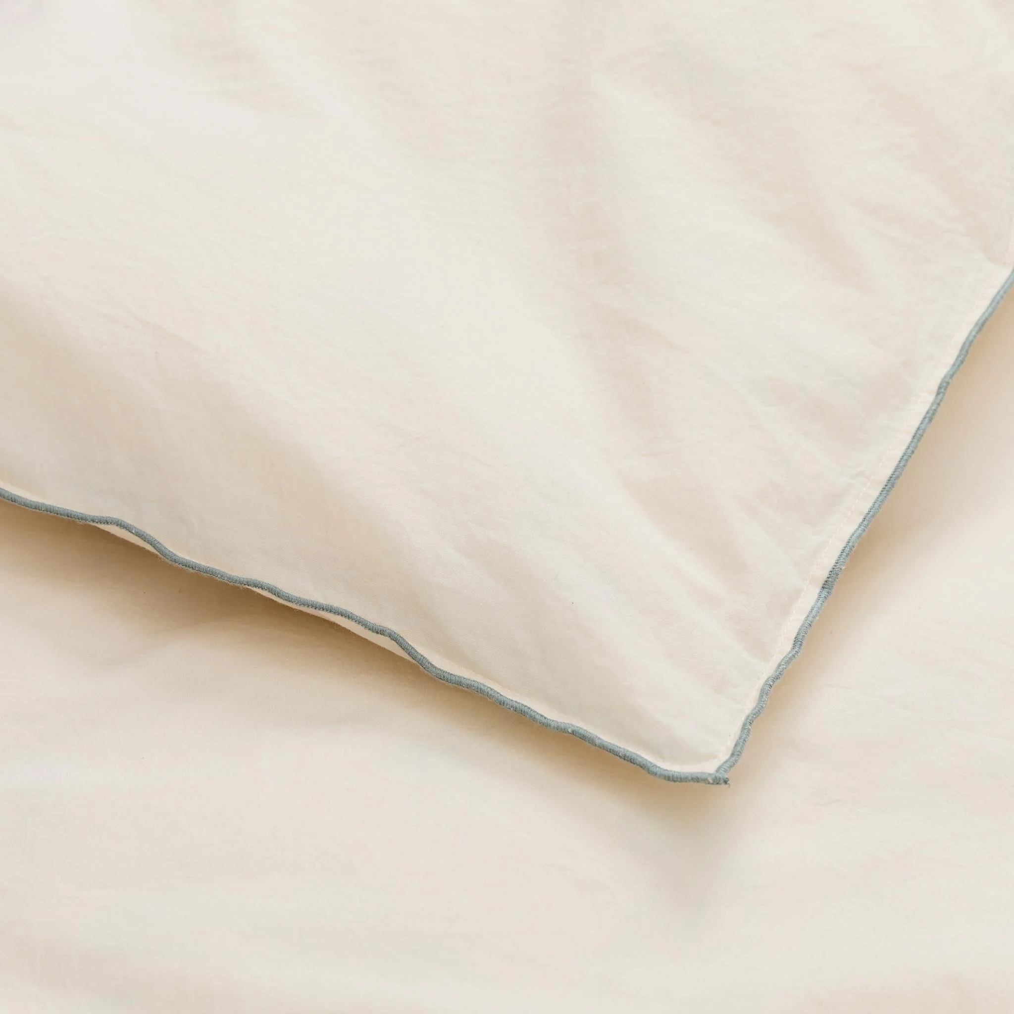 Perkal-Kinderbettwsche-Set Narini [Natur & Graugrün]