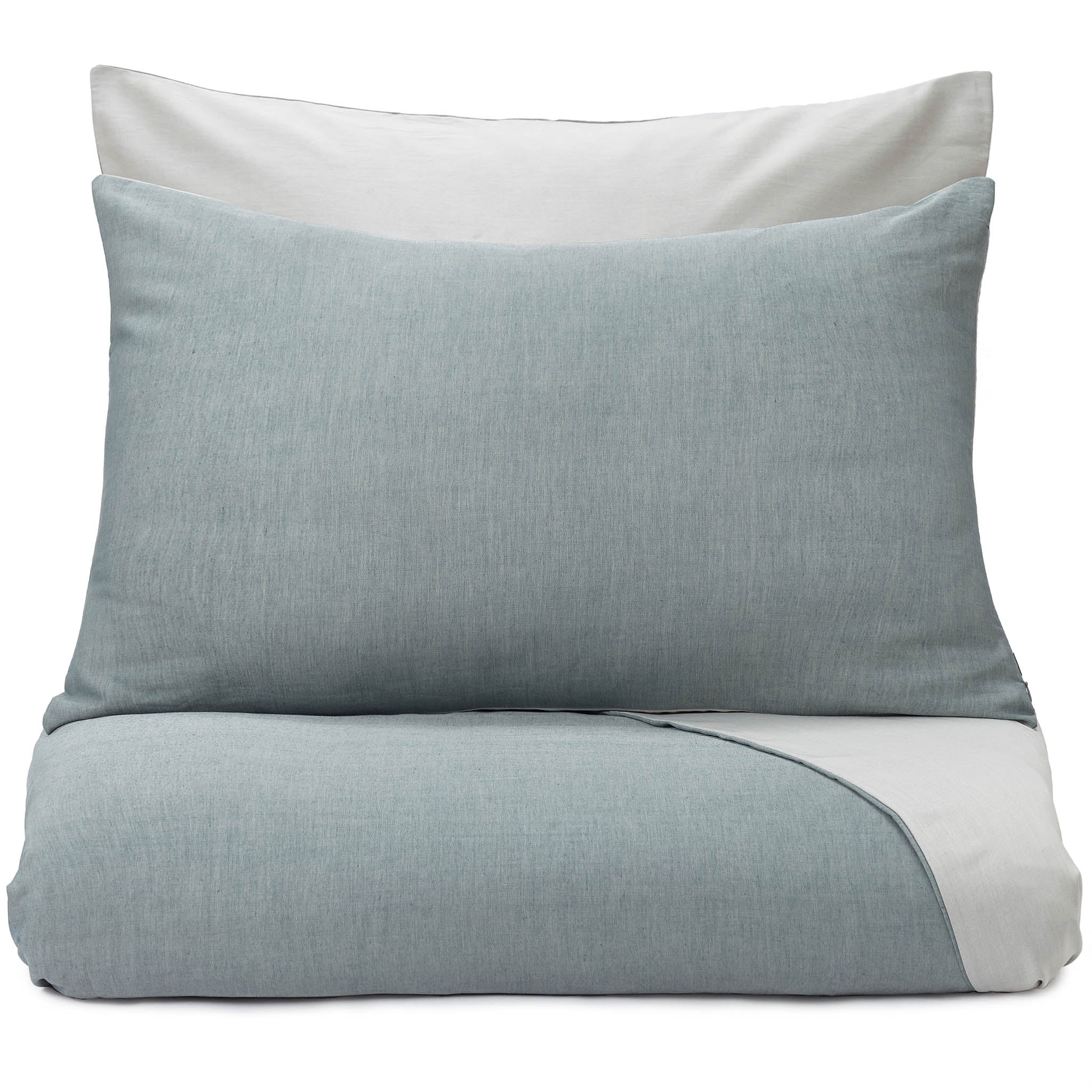 Satin-Bettwsche Soure [Tannengrün/Naturwei]