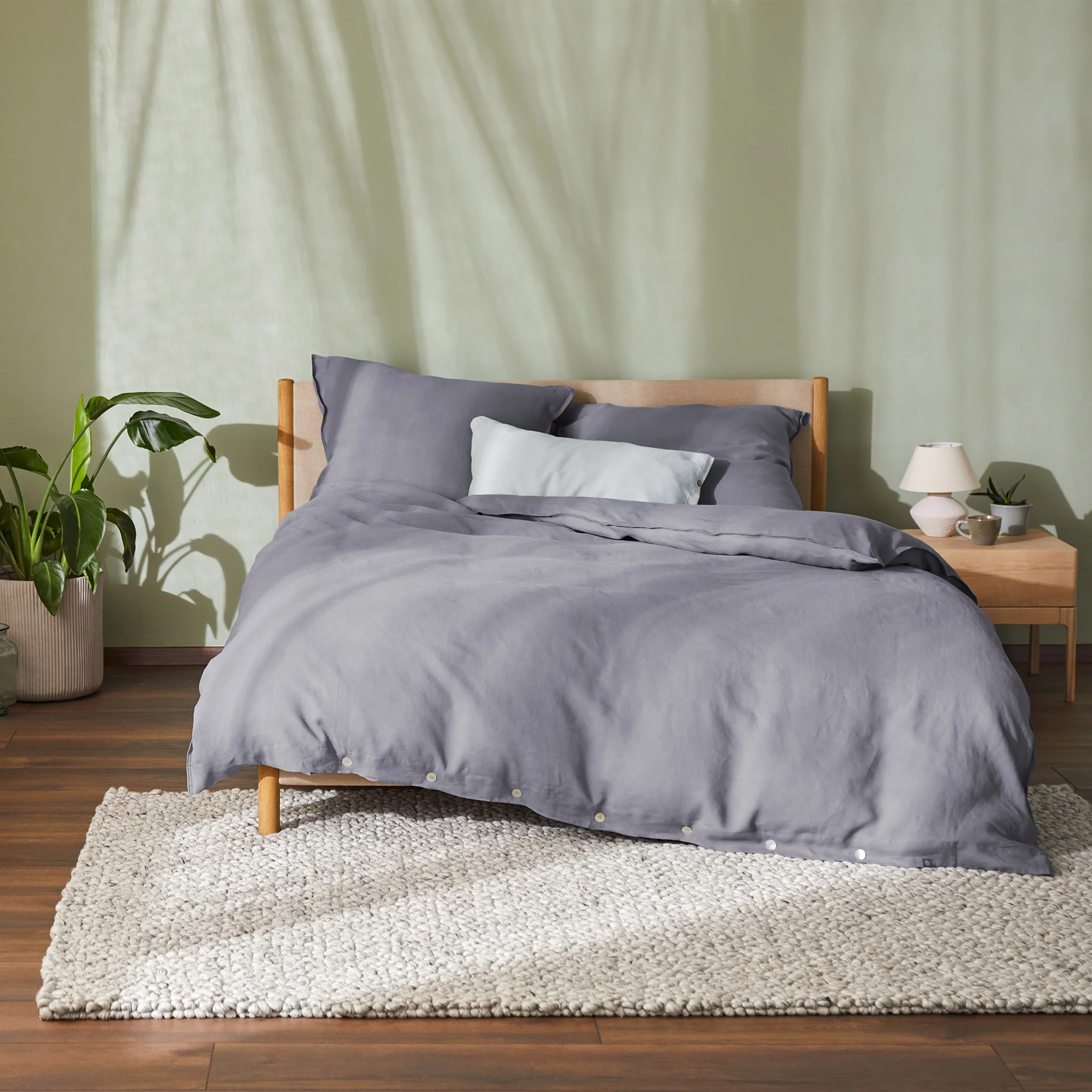 Leinen-Bettwsche Bellvis [Anthrazit]