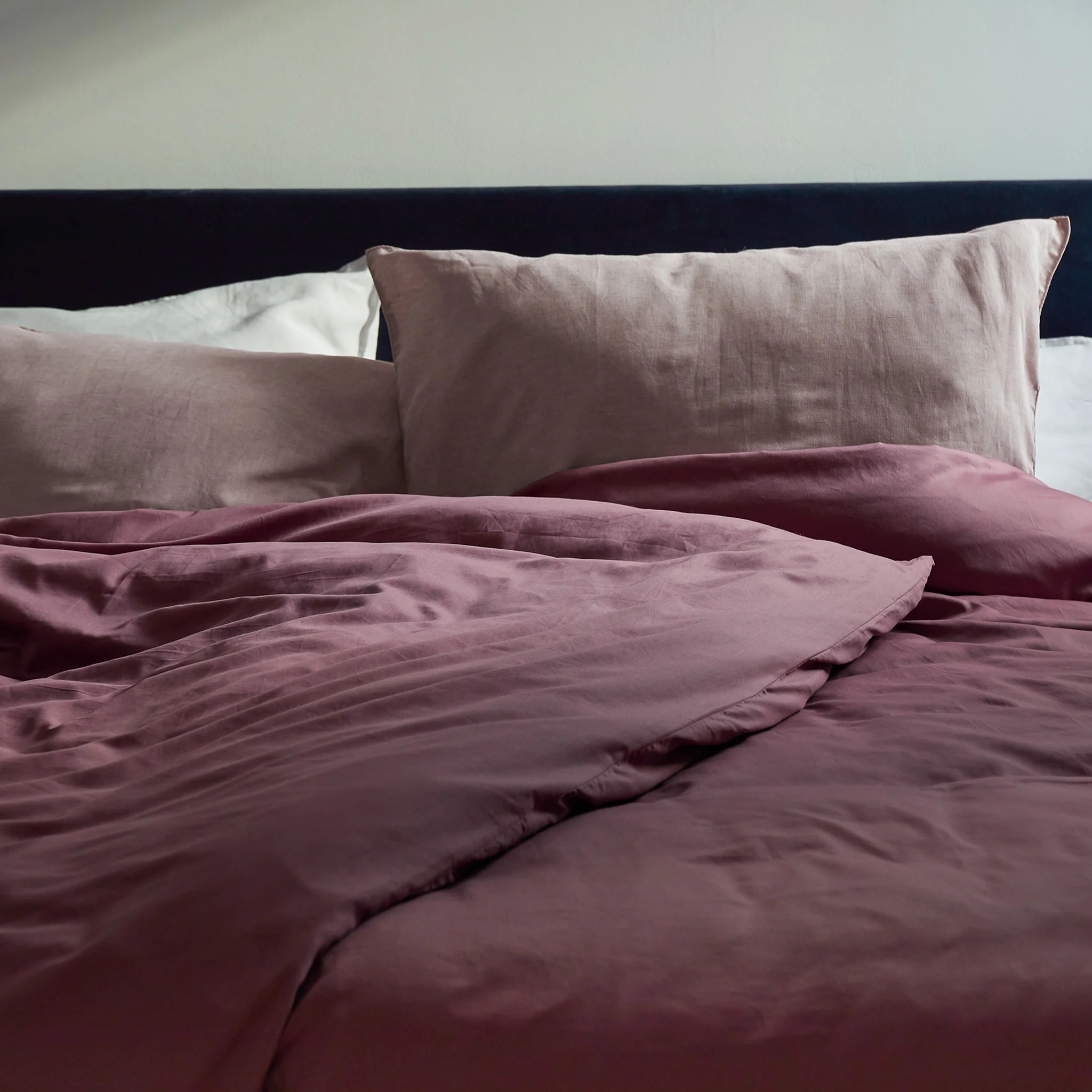 Satin-Bettwsche Oufeiro [Dunkles Taupe]