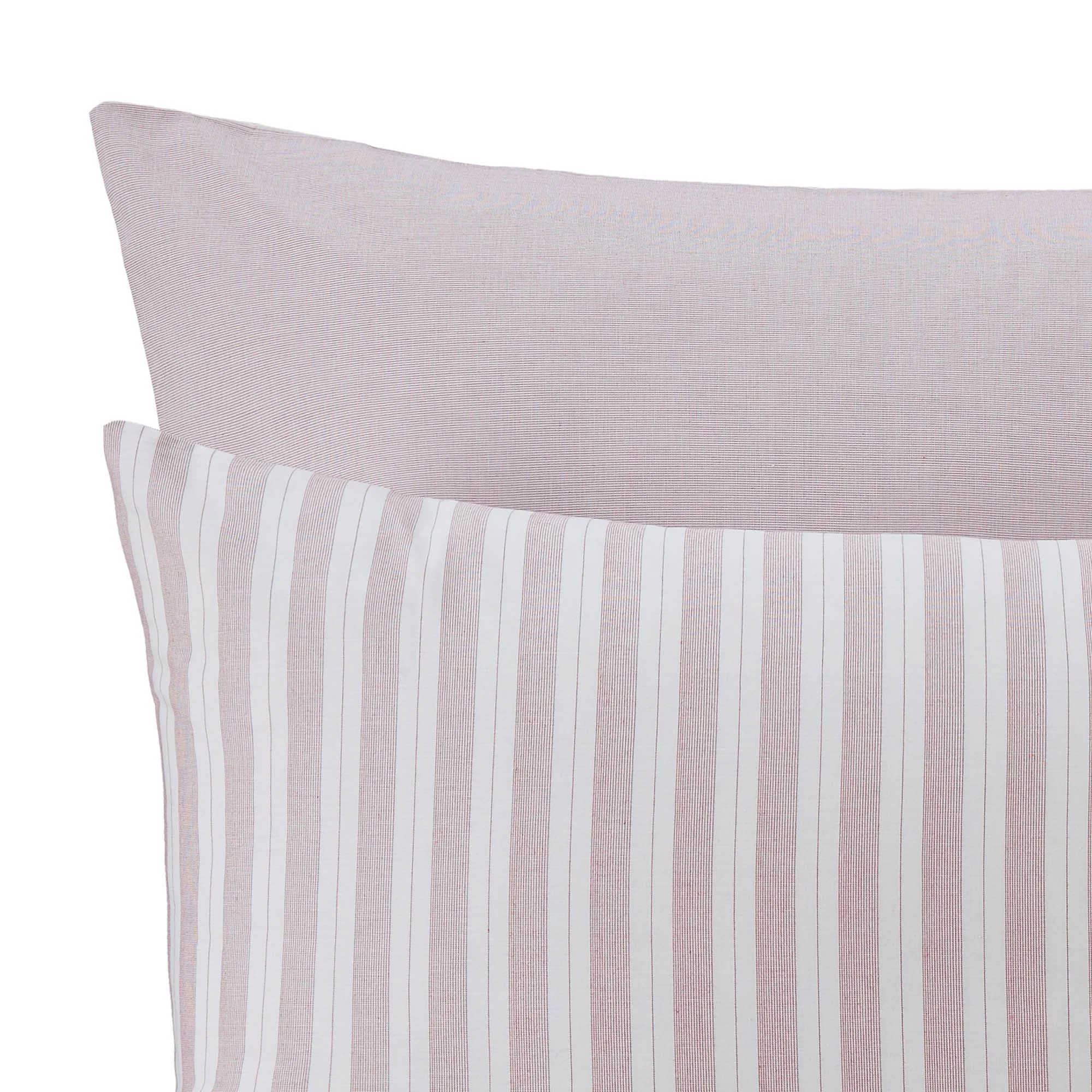 Wende-Perkal-Bettwsche Izeda [Dunkelrot/Wei]