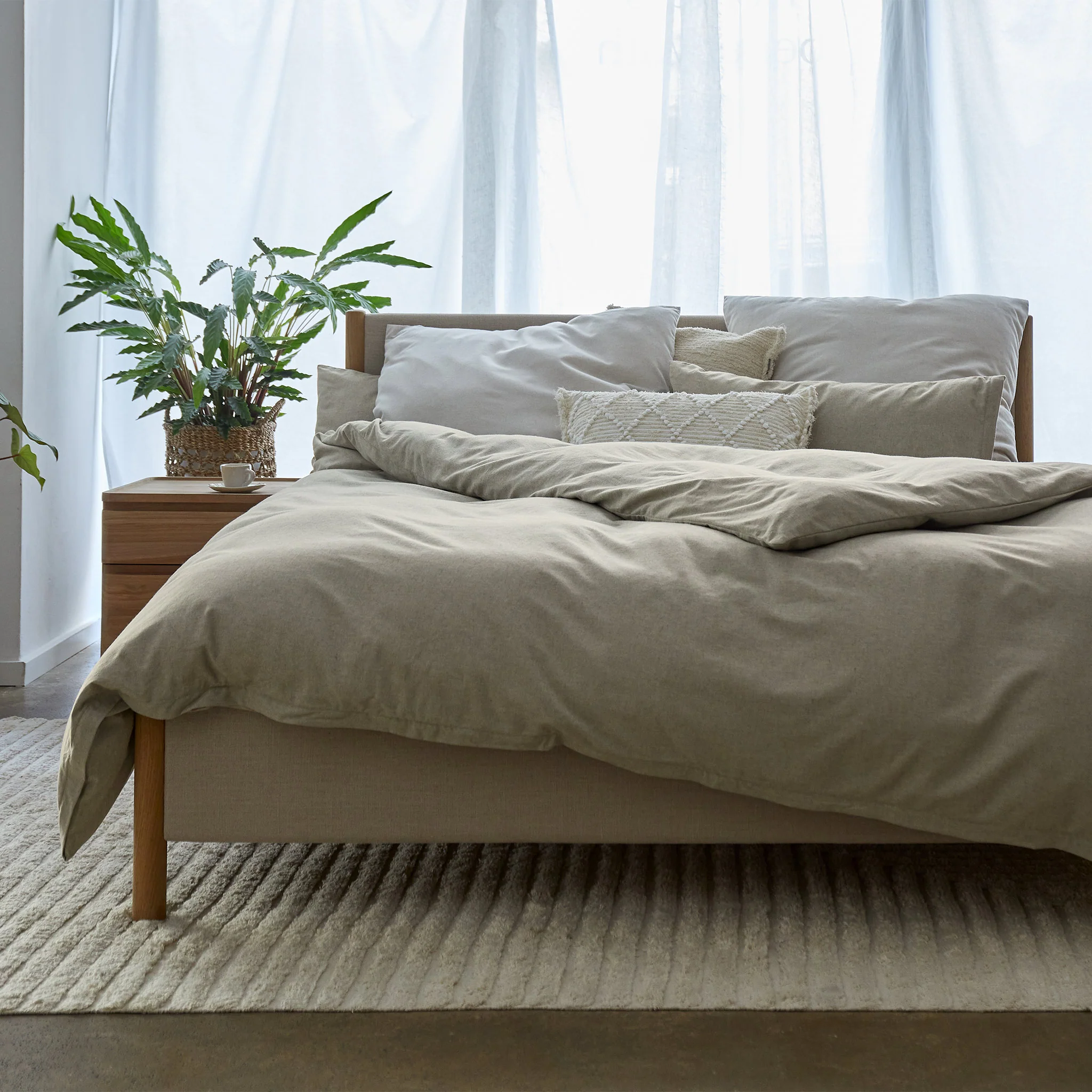 Flanellbettwsche-Set Melloa [Hellgrün]