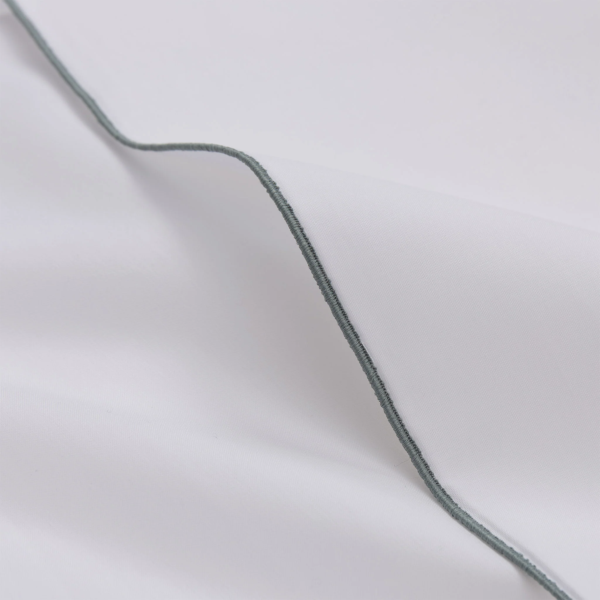 Perkal-Bettwsche-Set Areias [Weissgrun/Grau]