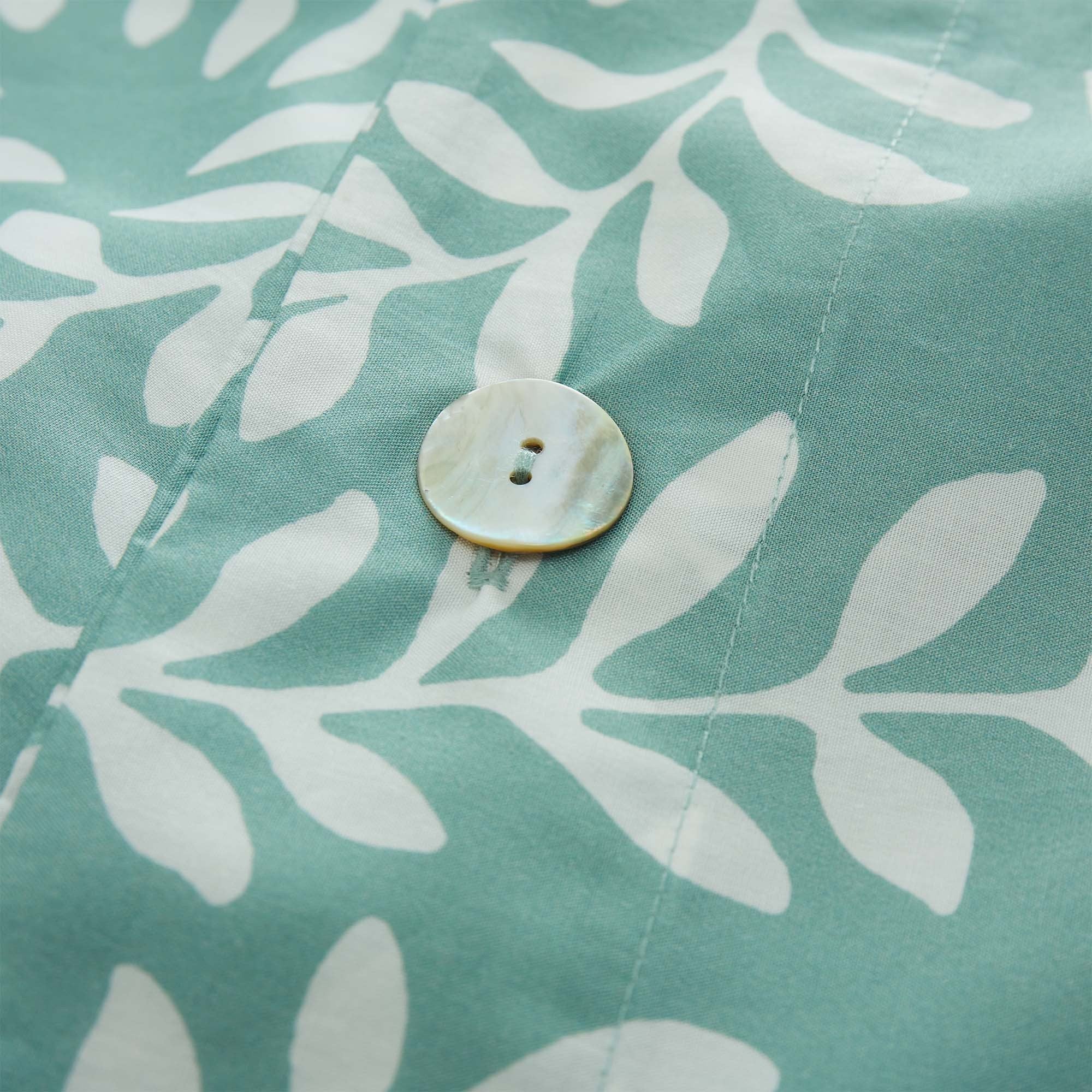 Perkal-Bettwsche Aneto [Grüngrau/Wei]