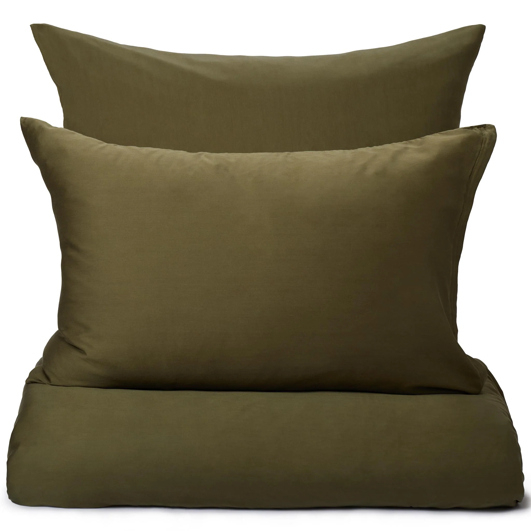 Satinbettwsche-Set Seretta [Dunkles Olivgrün]