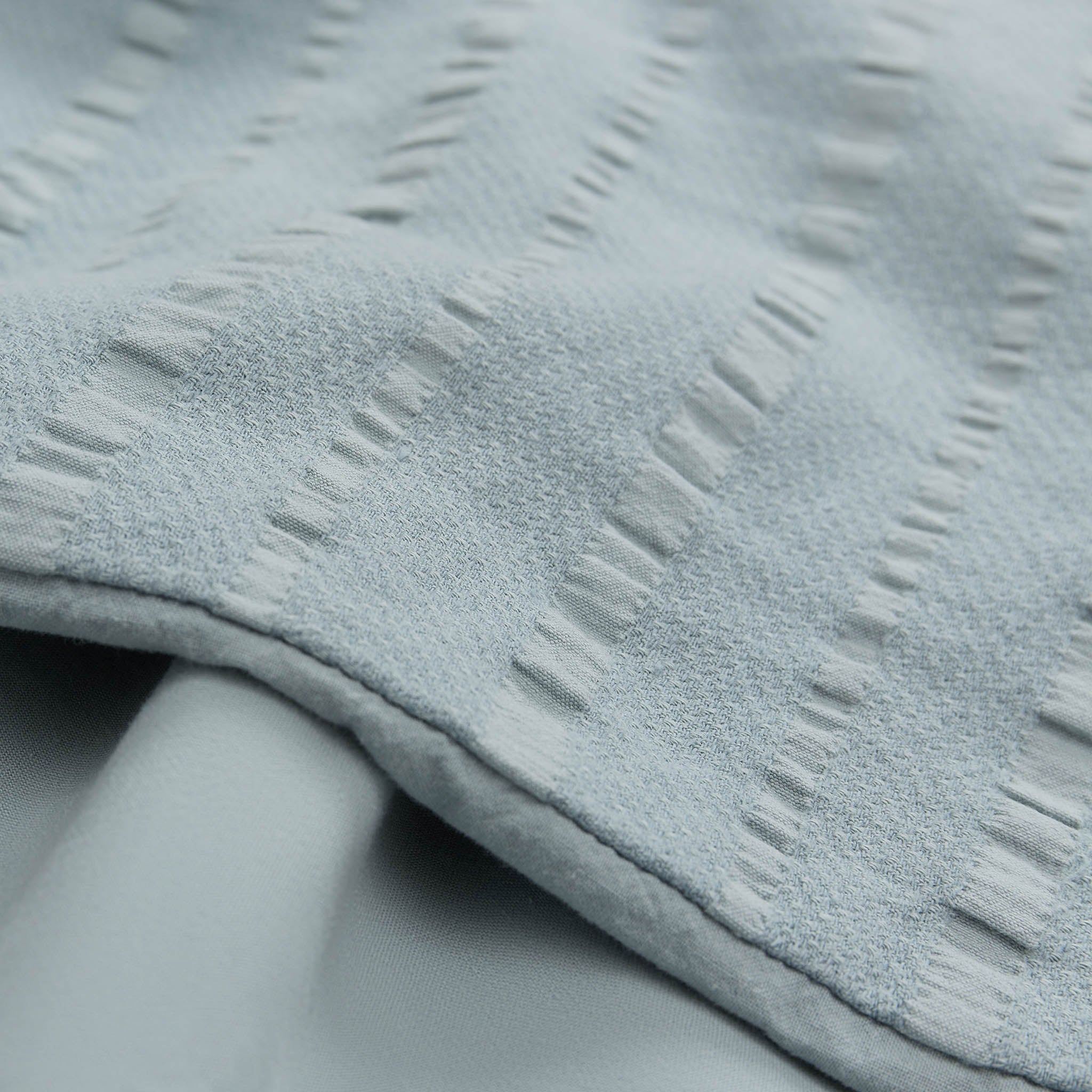 Seersucker-Bettwsche Serras [Helles Grüngrau]