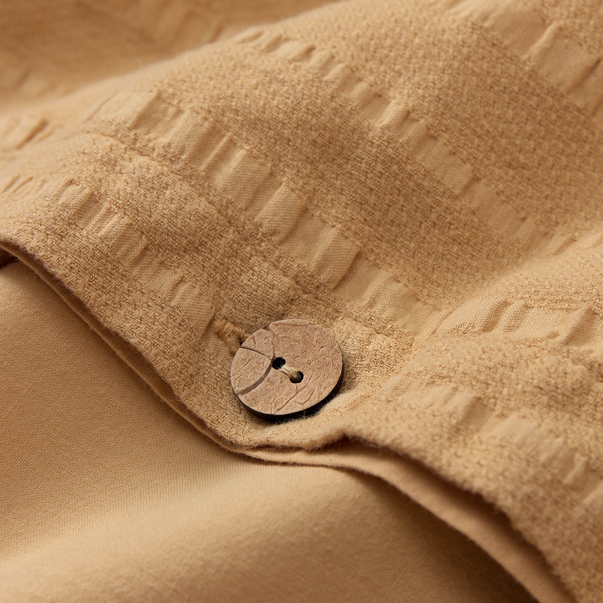 Seersucker-Bettwsche Serras [Blasses Ocker]