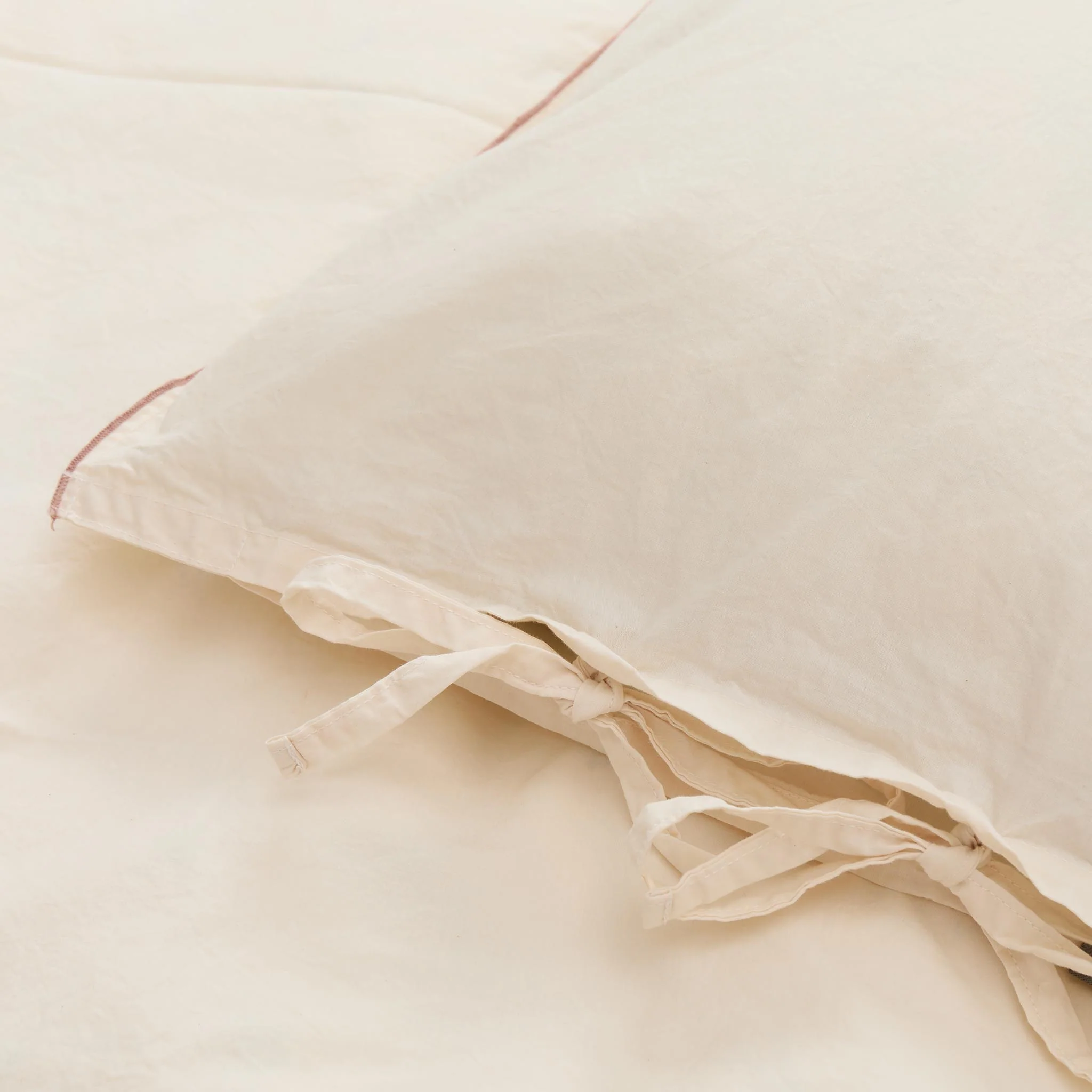 Perkal-Kinderbettwsche-Set Narini [Natur & Blasses Rosa]