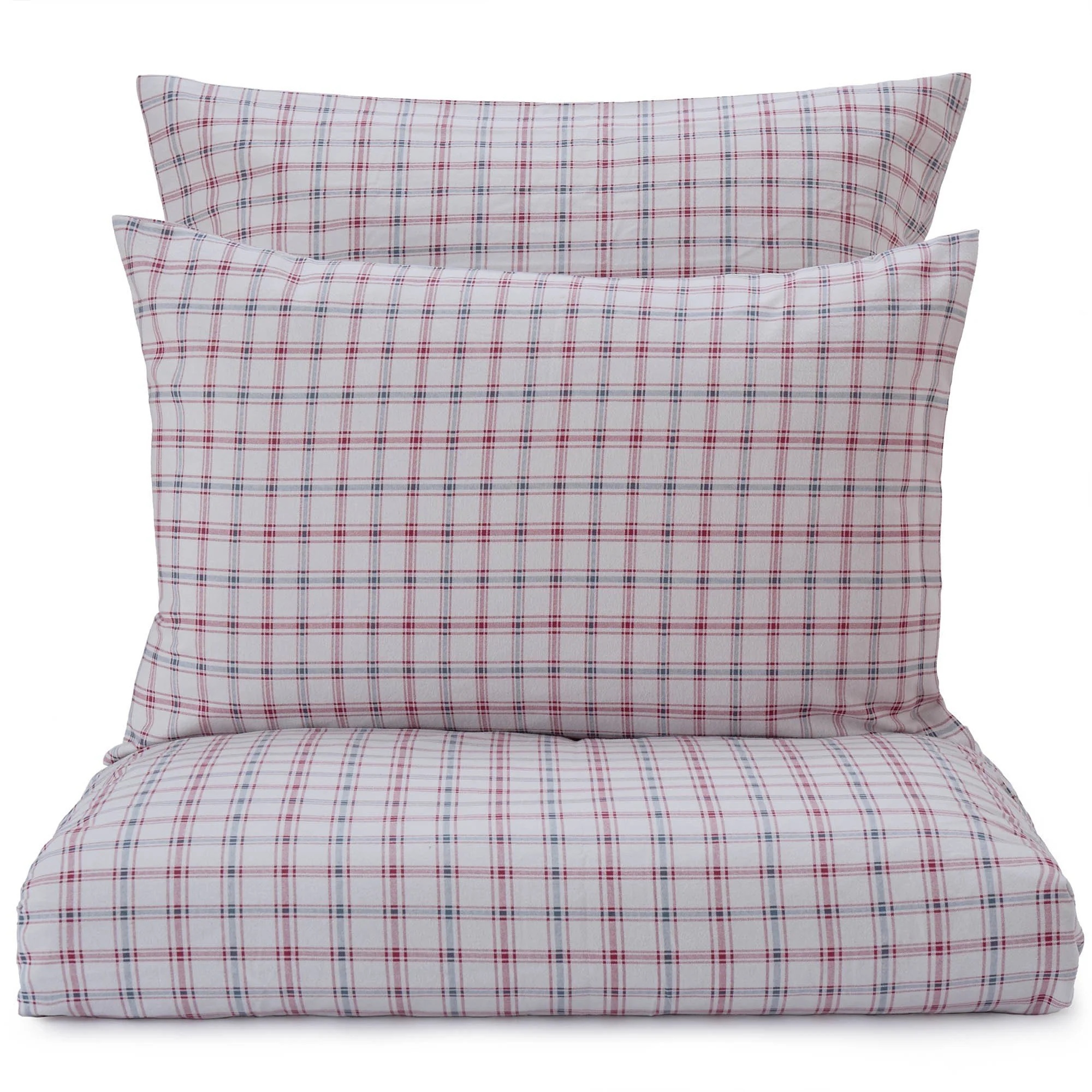 Kissenbezug Kotja [Hellgrau/Rubinrot/Tannengrün]