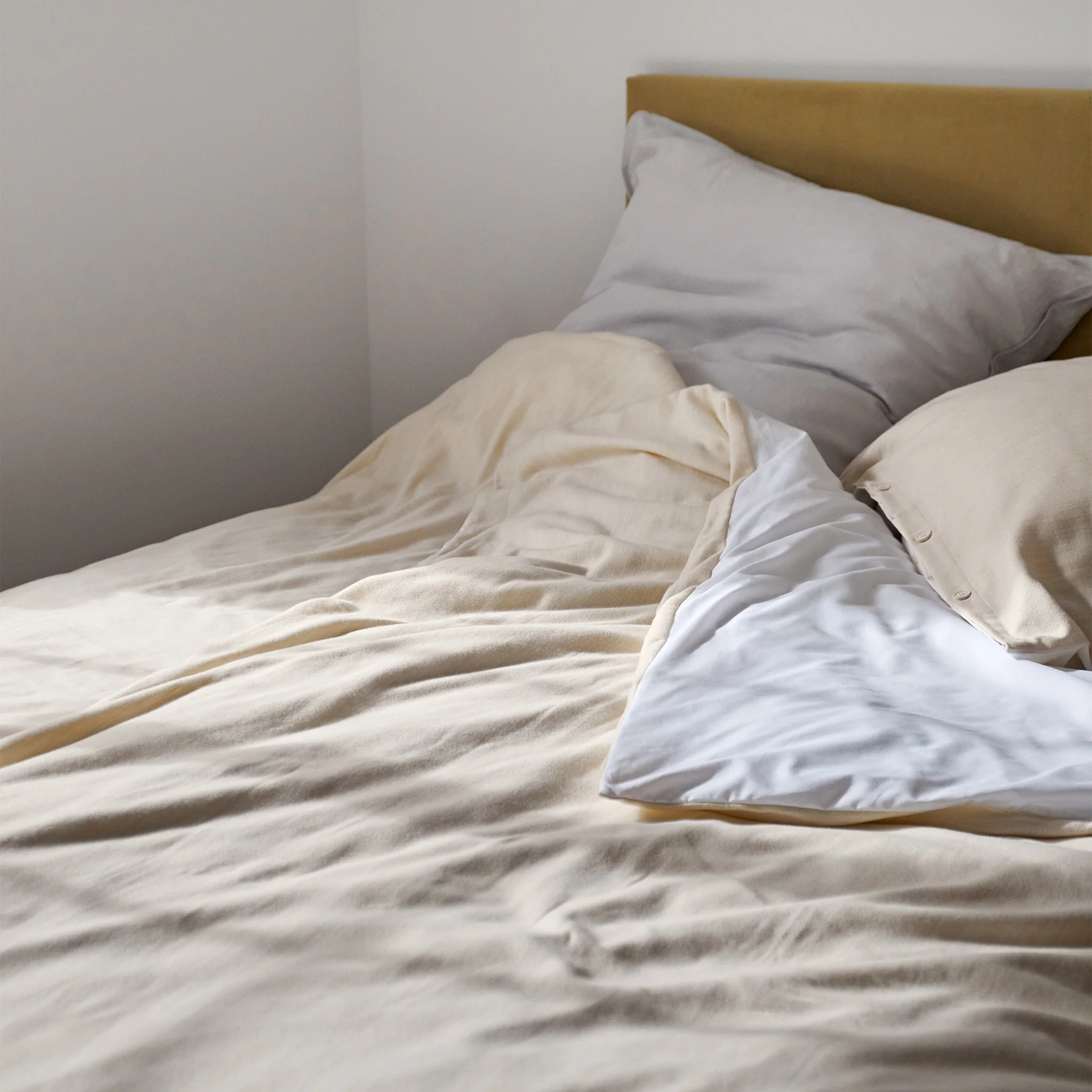 Baumwoll-TENCEL Lyocell-Bettwsche Elvas [Beige & Naturwei]