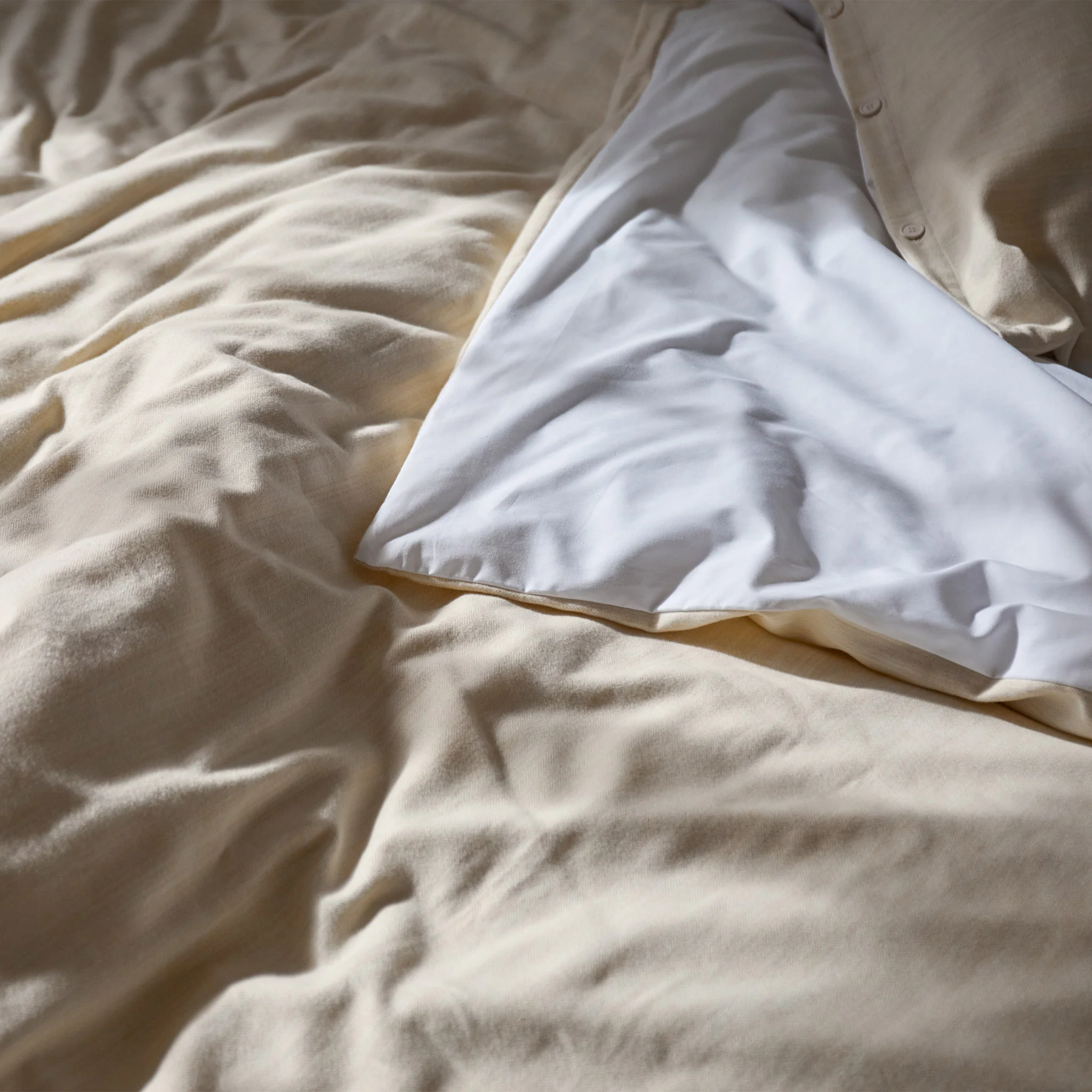 Baumwoll-TENCEL Lyocell-Bettwsche Elvas [Beige & Naturwei]