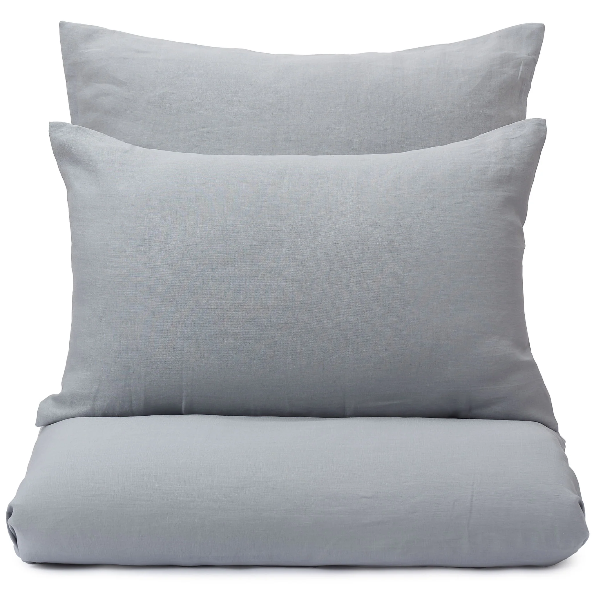 Bio-Leinenbettwsche-Set Ferro [Helles Grüngrau]